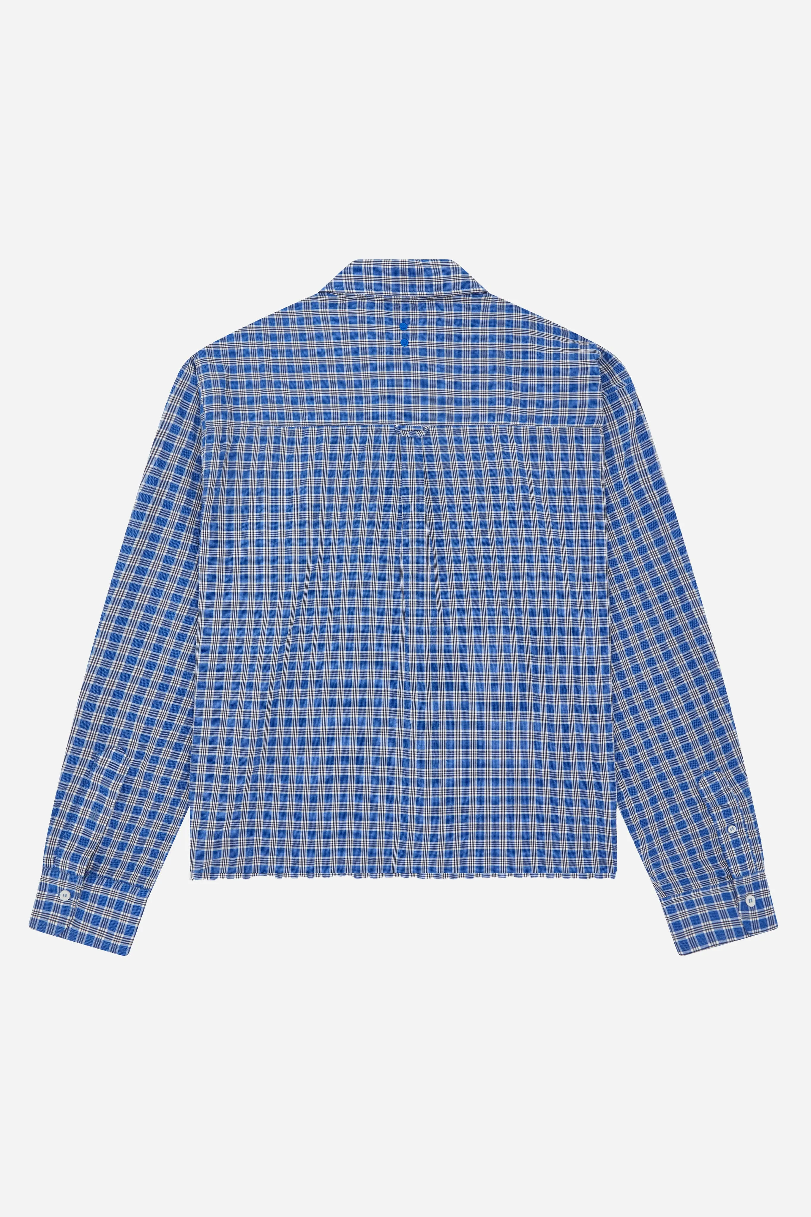 raw edge check shirt blue sold by about:blank product image thumbnail 3