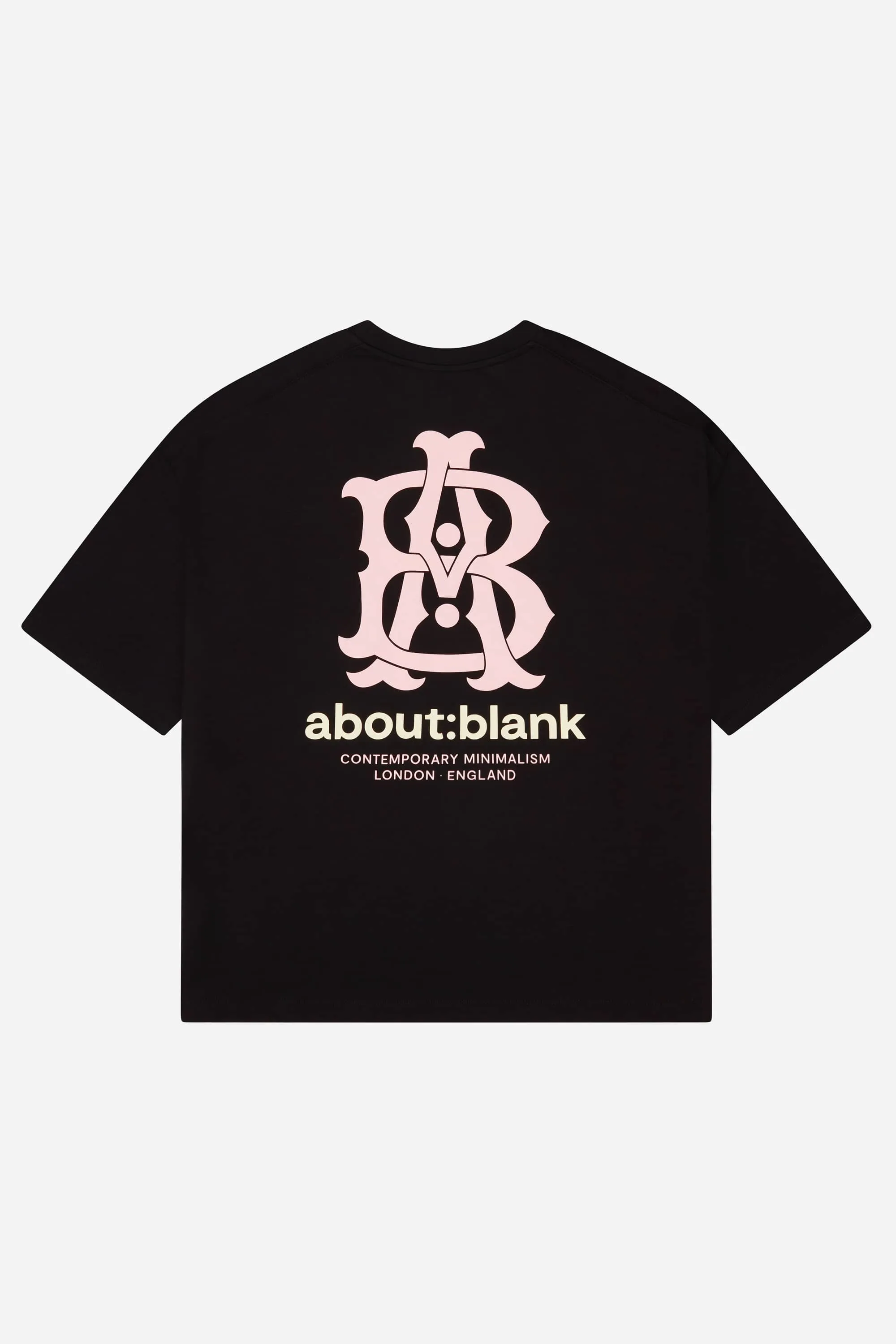 insignia t-shirt black/pink/ecru sold by about:blank