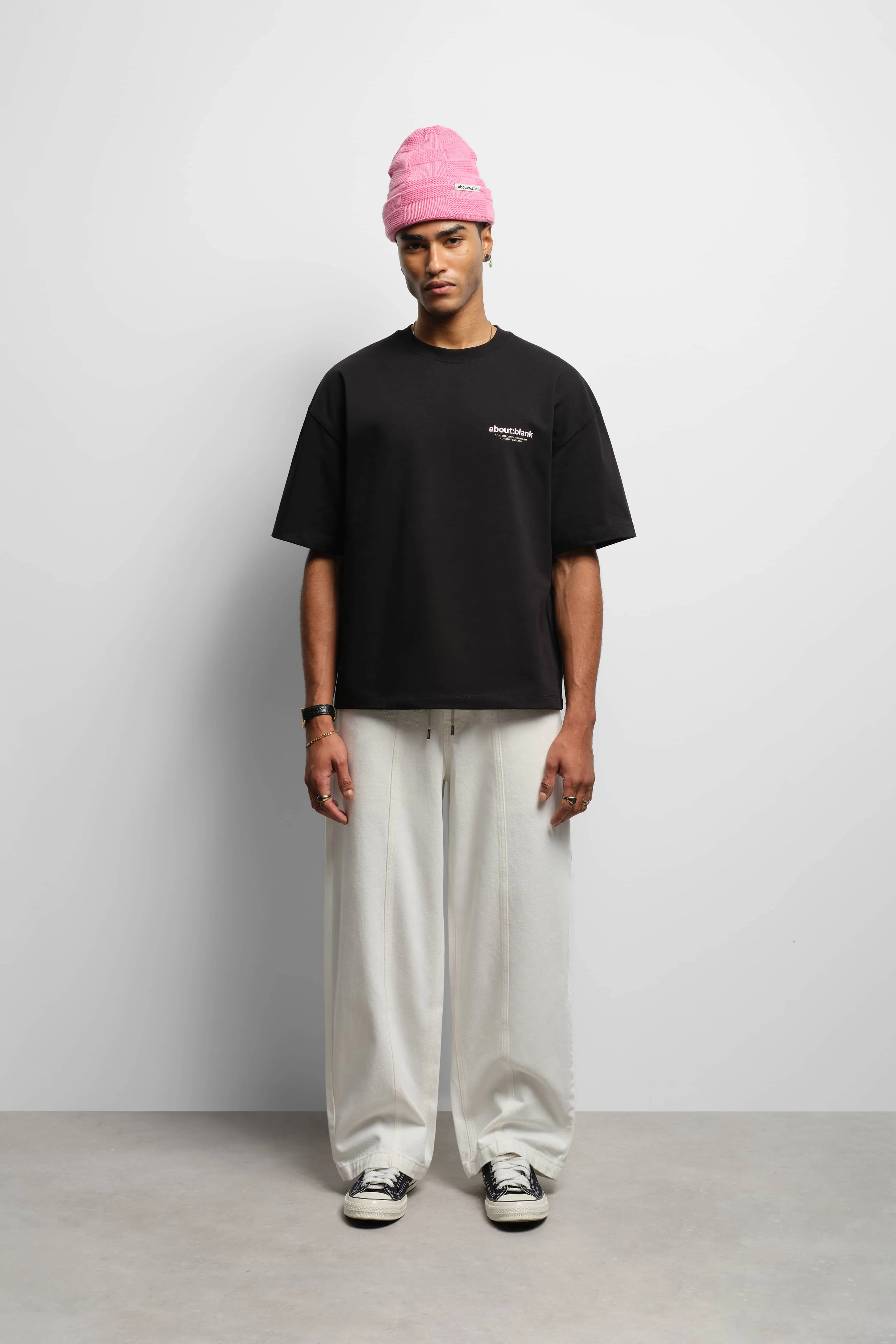 insignia t-shirt black/pink/ecru sold by about:blank product image thumbnail 2