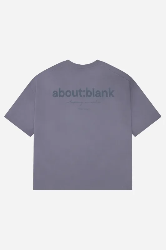 washed box t-shirt smoke blue sold by about:blank