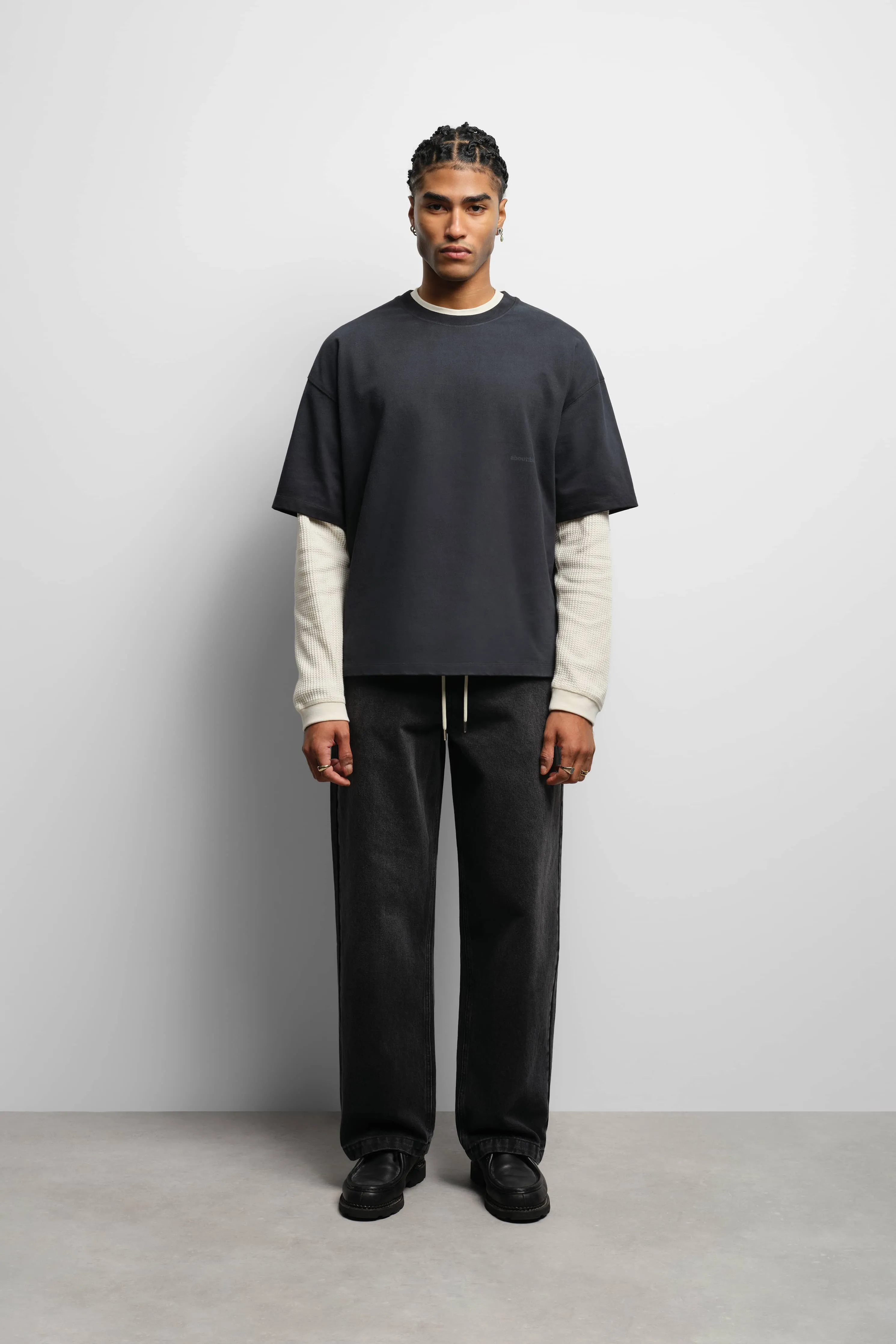 washed box t-shirt black sold by about:blank product image thumbnail 2