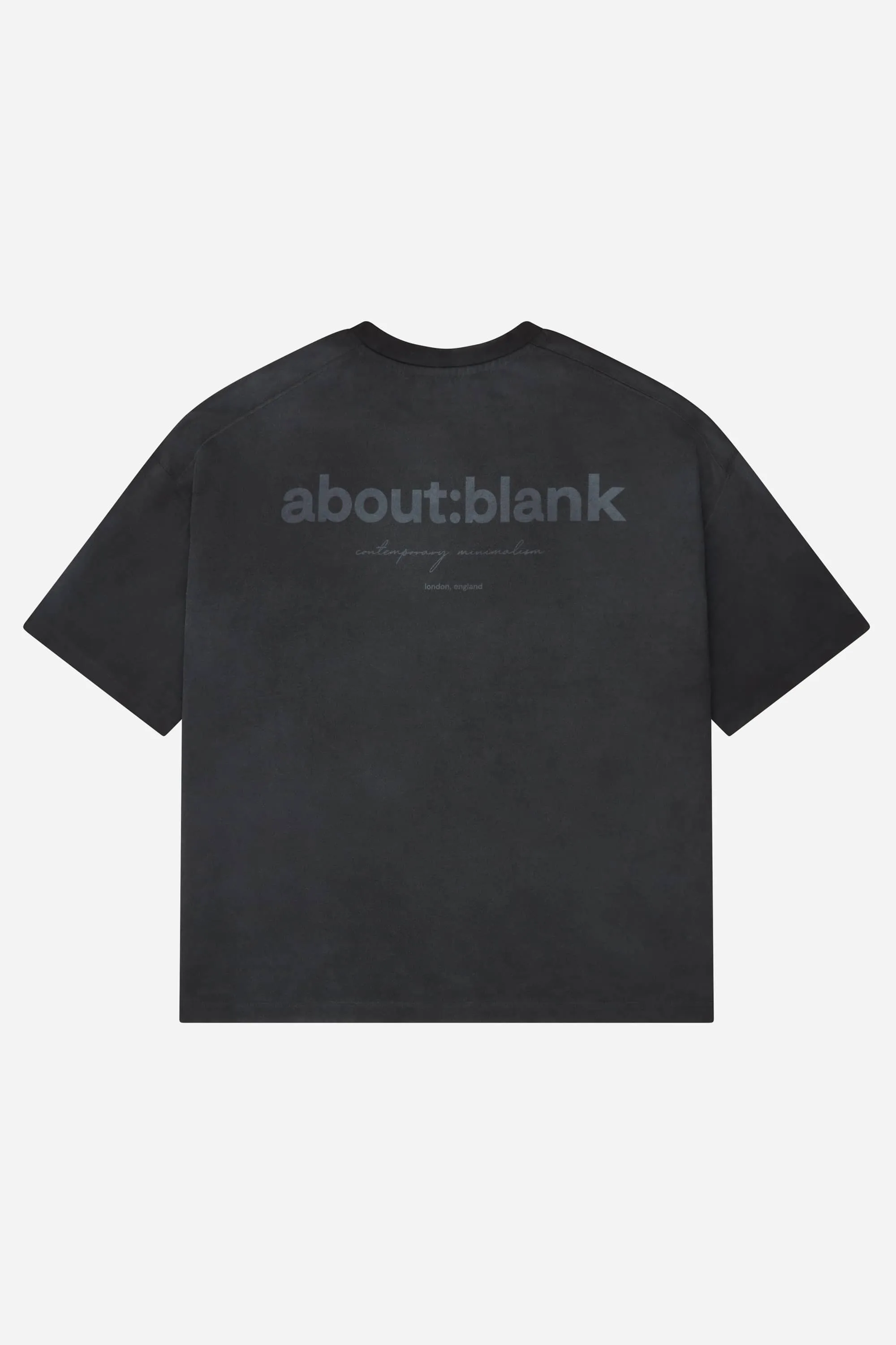 washed box t-shirt black sold by about:blank