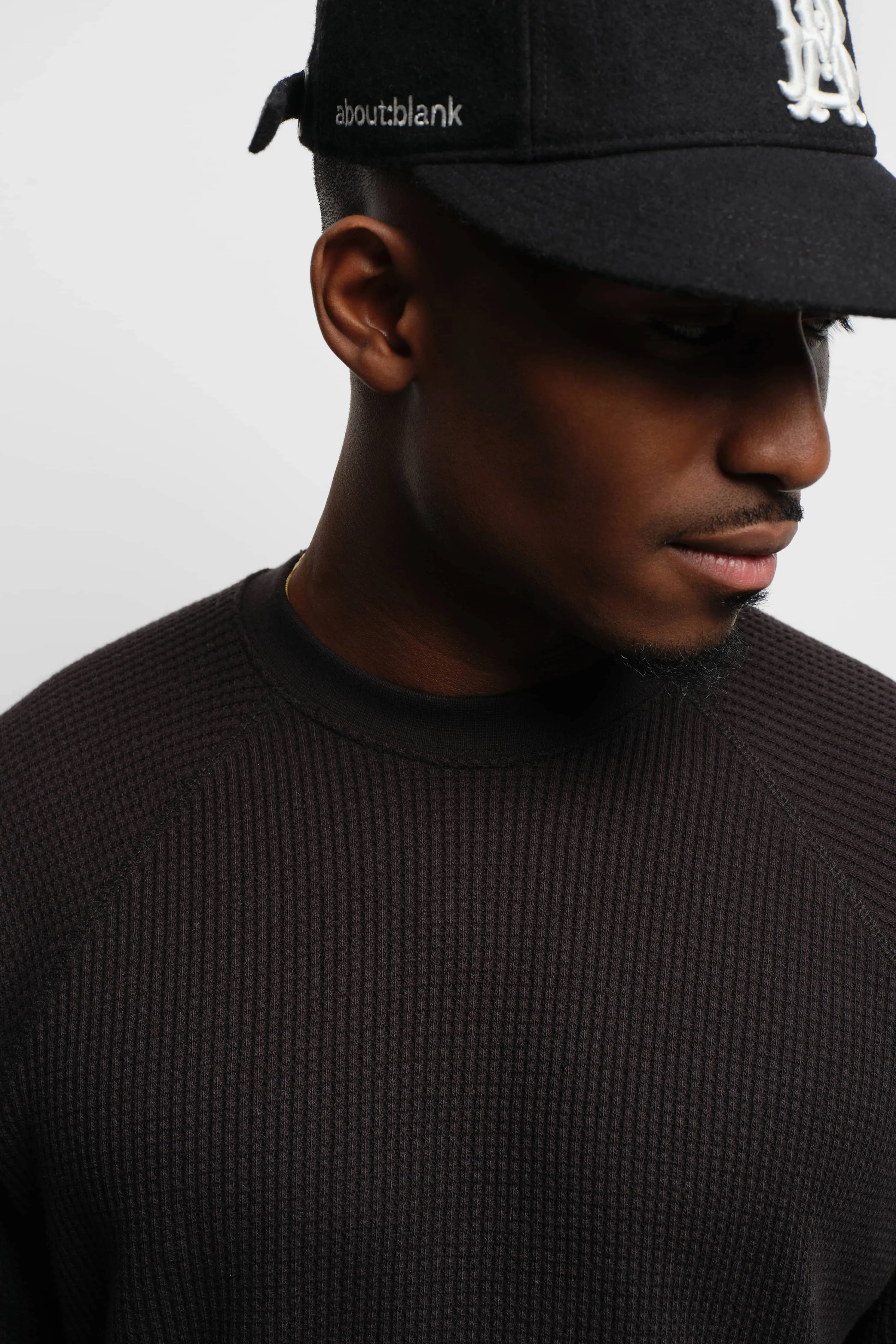 long sleeve waffle black sold by about:blank product image thumbnail 5