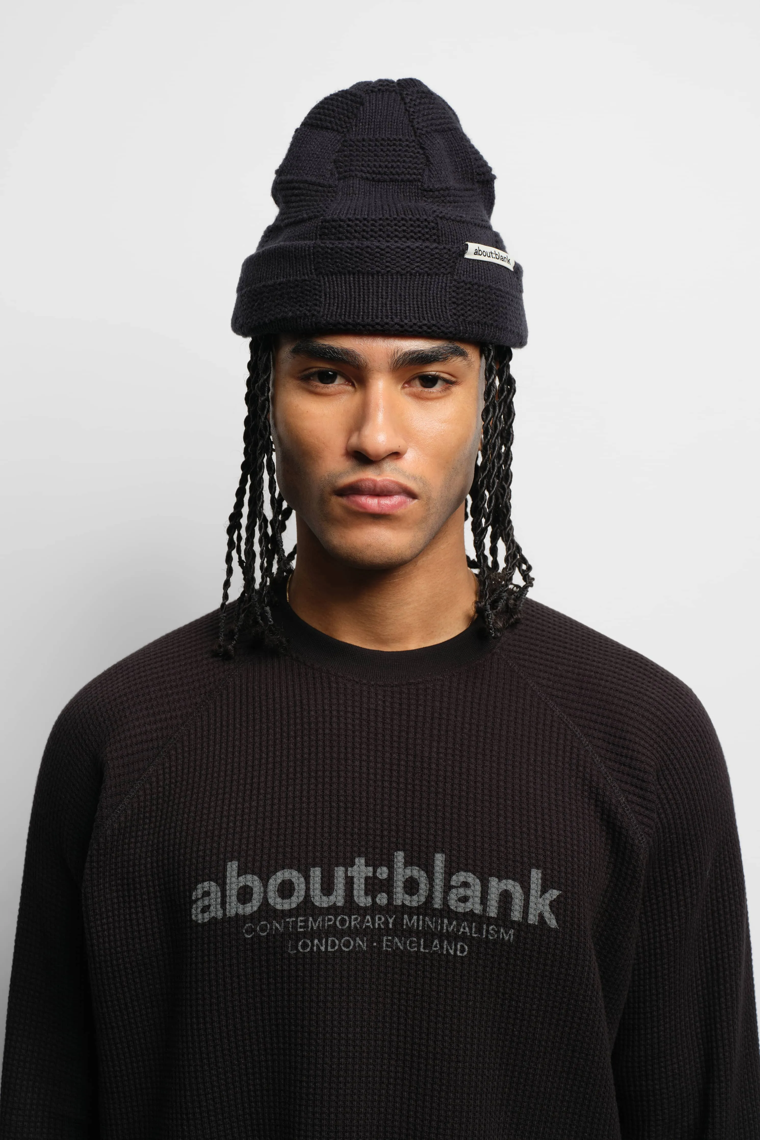 garcon long sleeve waffle black sold by about:blank product image thumbnail 3