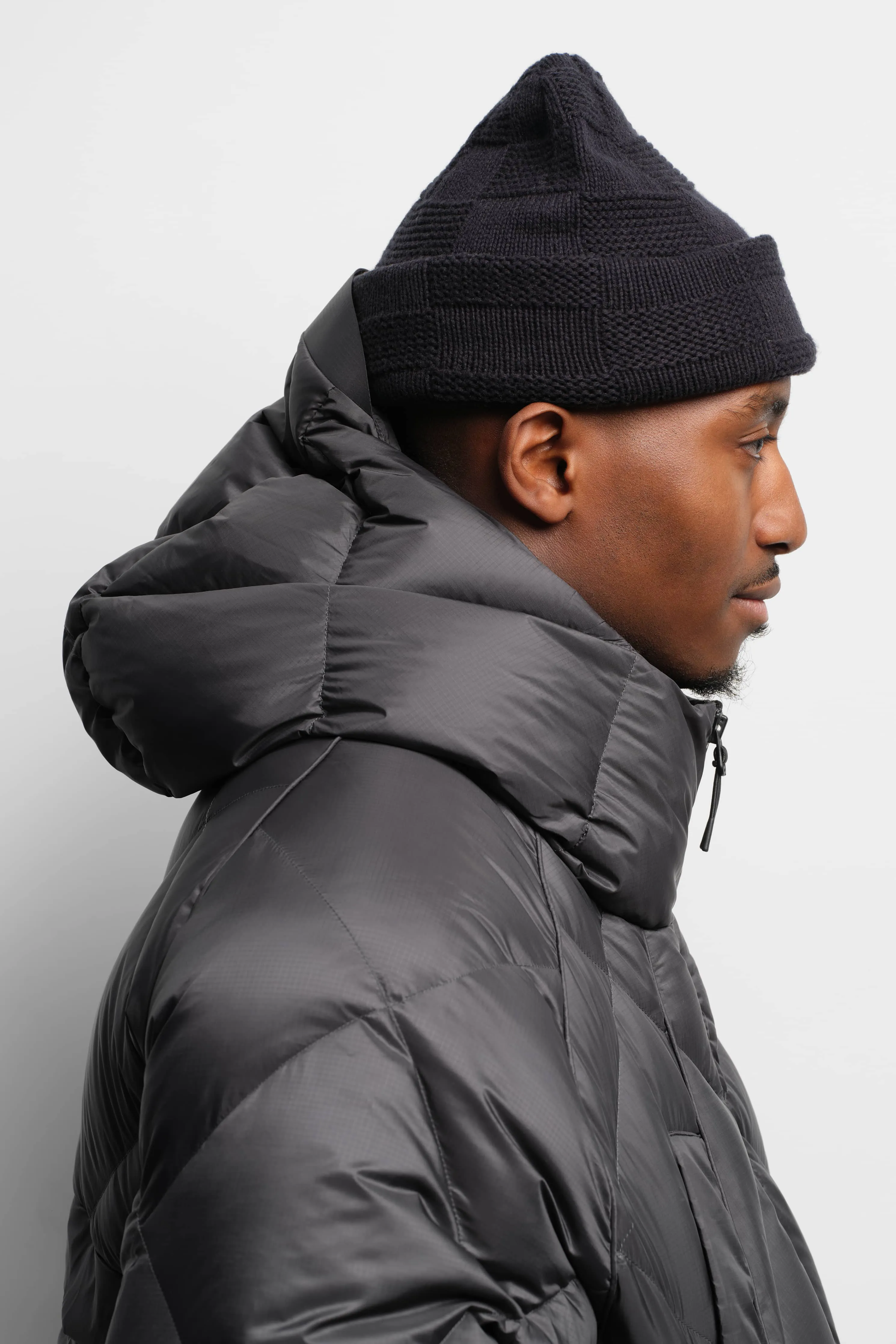 chequerboard beanie black sold by about:blank product image thumbnail 3