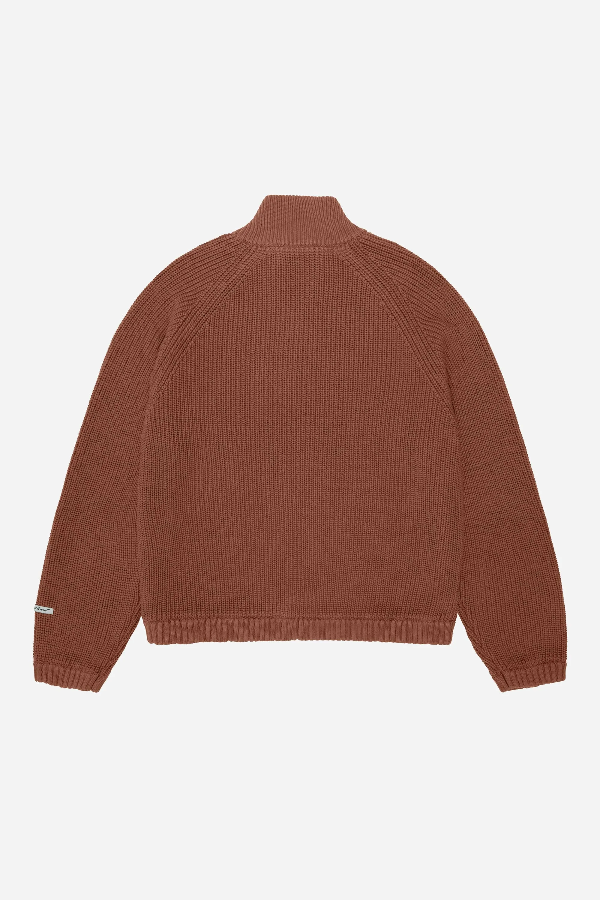 rib knit zip brown sold by about:blank product image thumbnail 5