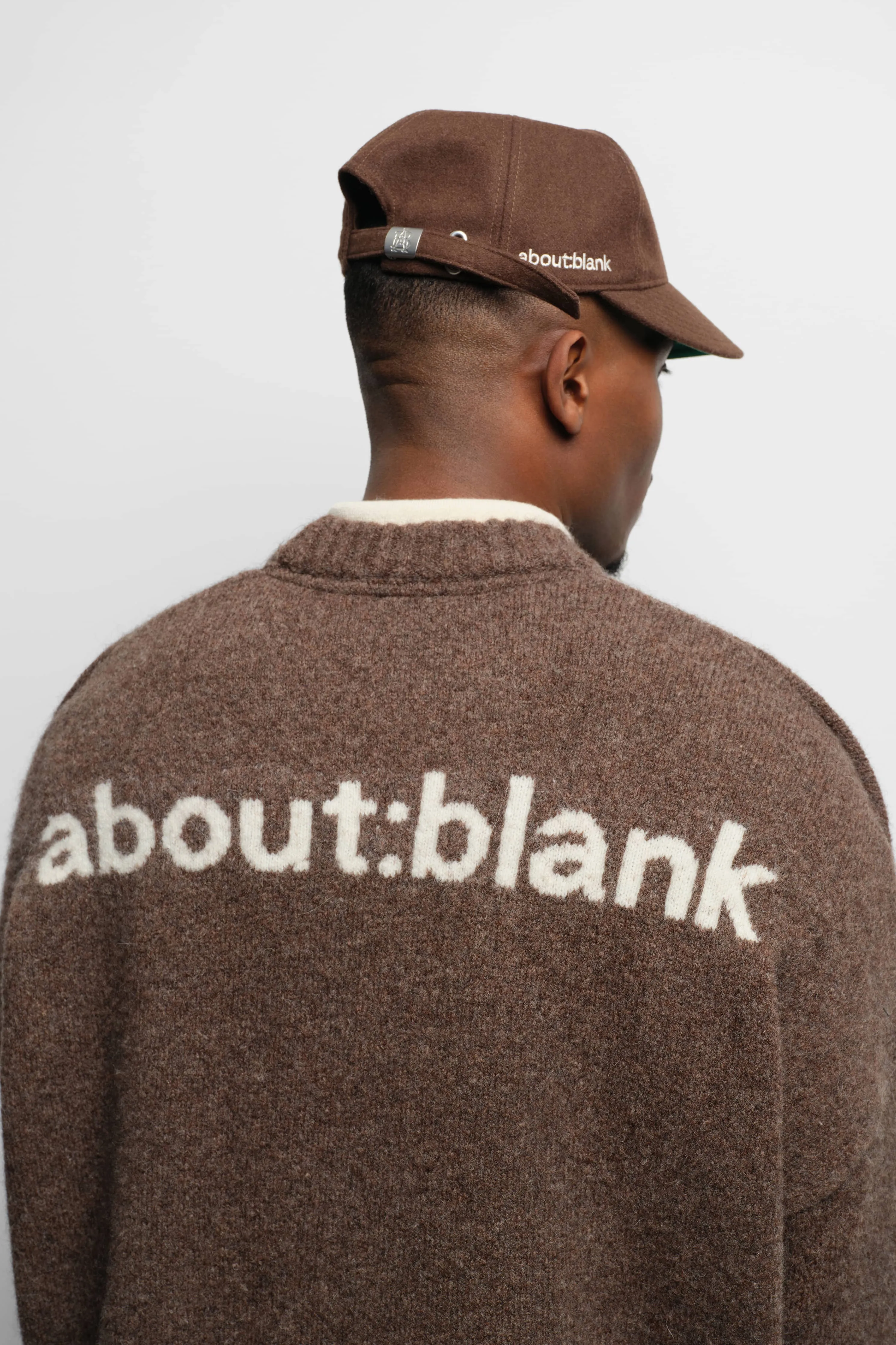 mohair knitted crewneck brown sold by about:blank product image thumbnail 3