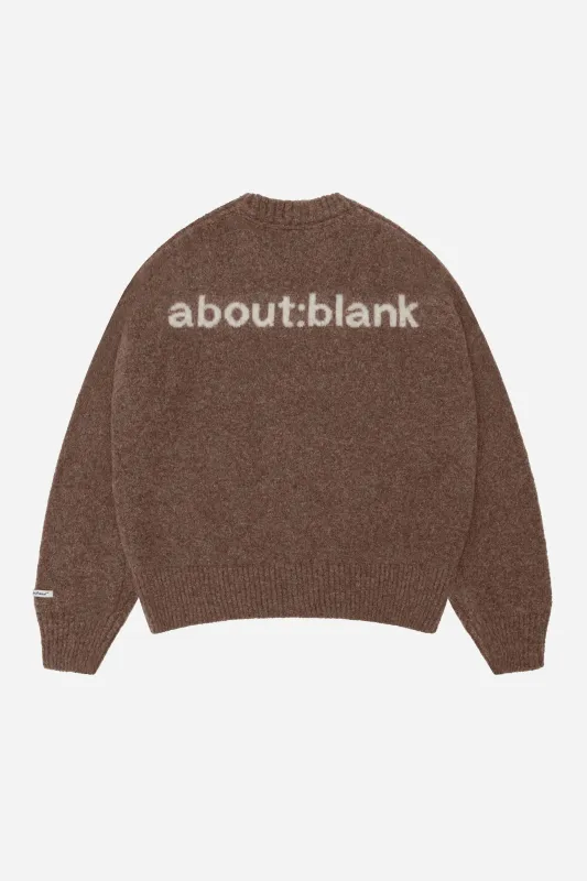 mohair knitted crewneck brown sold by about:blank