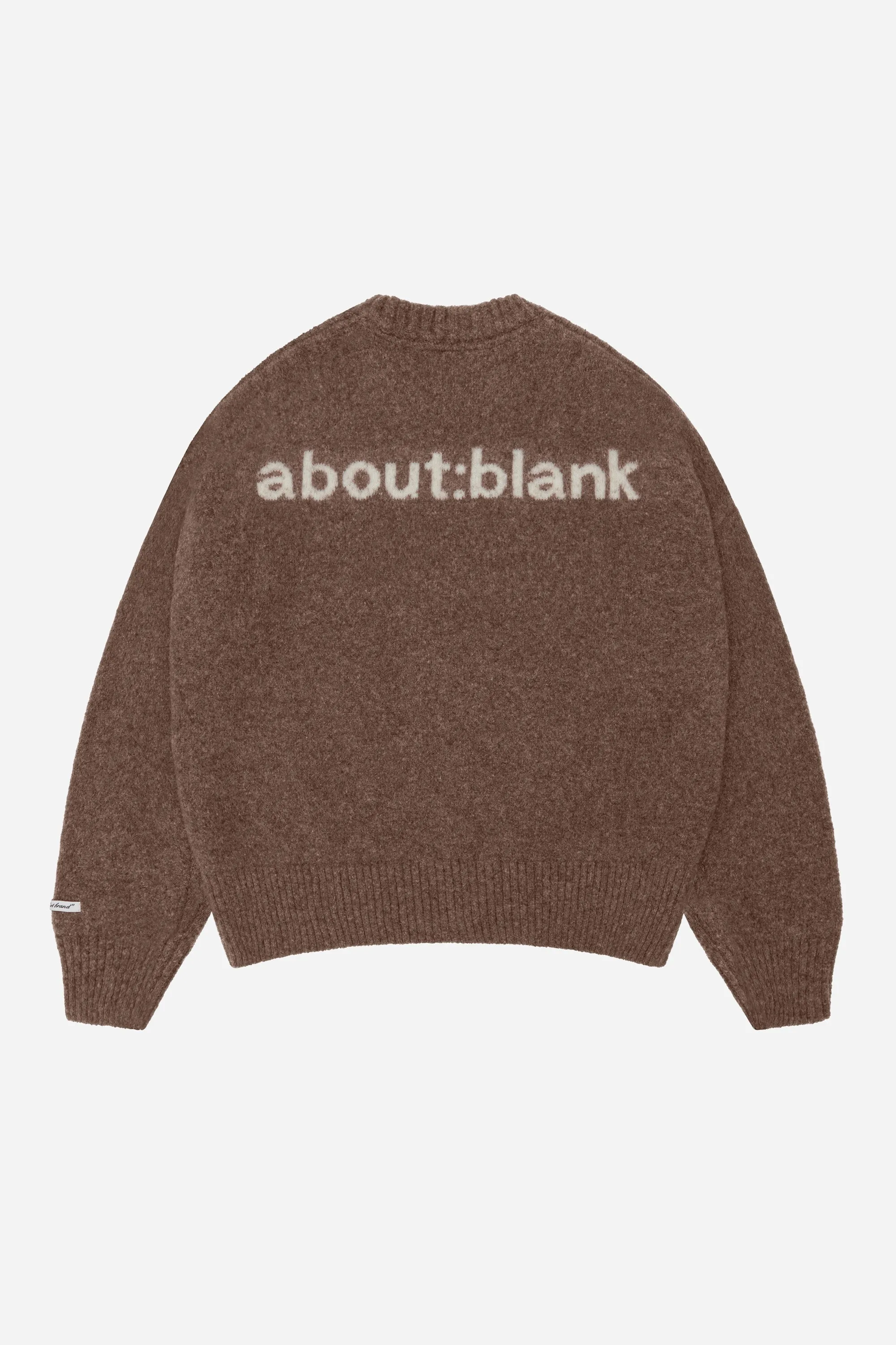 mohair knitted crewneck brown sold by about:blank