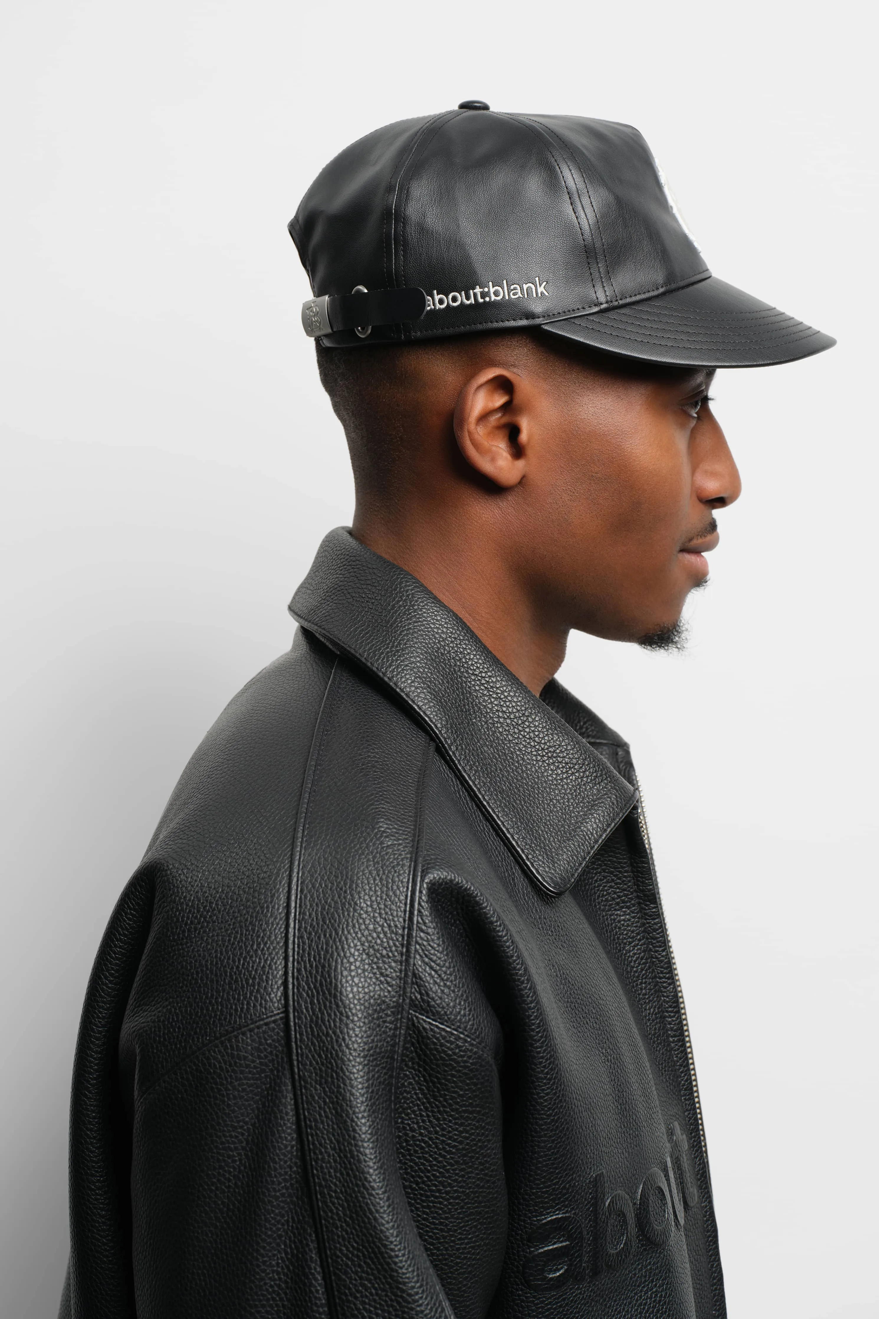 monogram cap leatherette black sold by about:blank product image thumbnail 4
