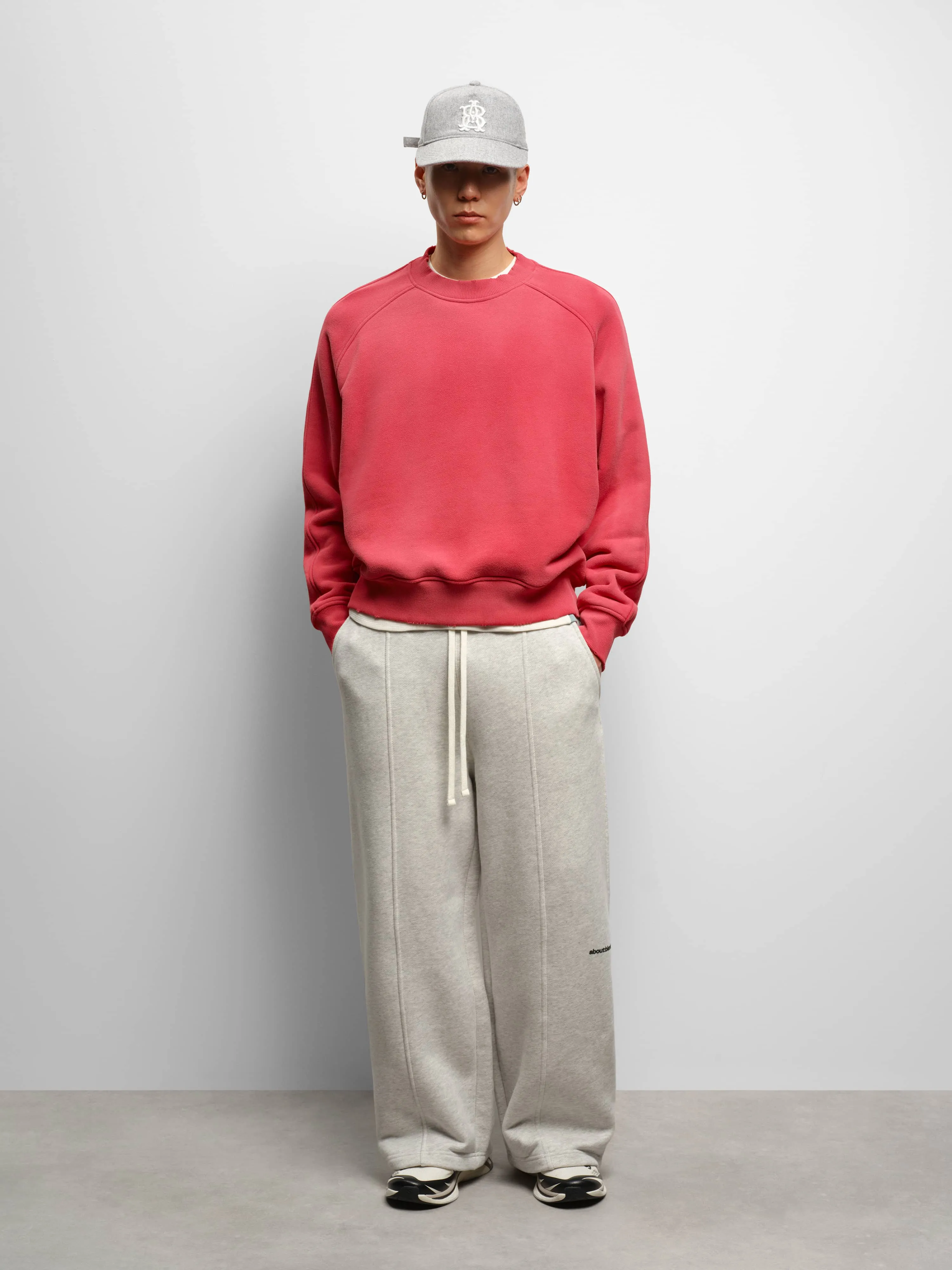 washed raglan sweat red sold by about:blank product image thumbnail 2