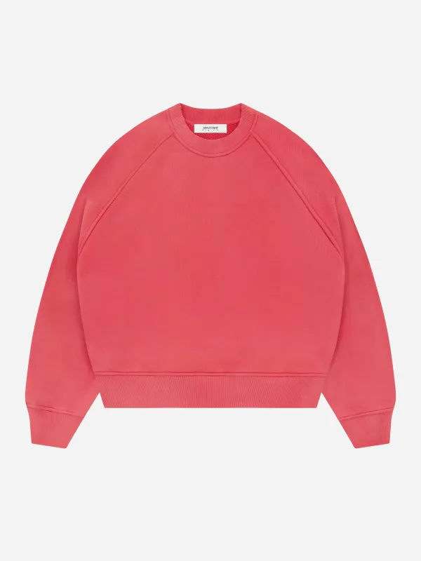 washed raglan sweat red sold by about:blank