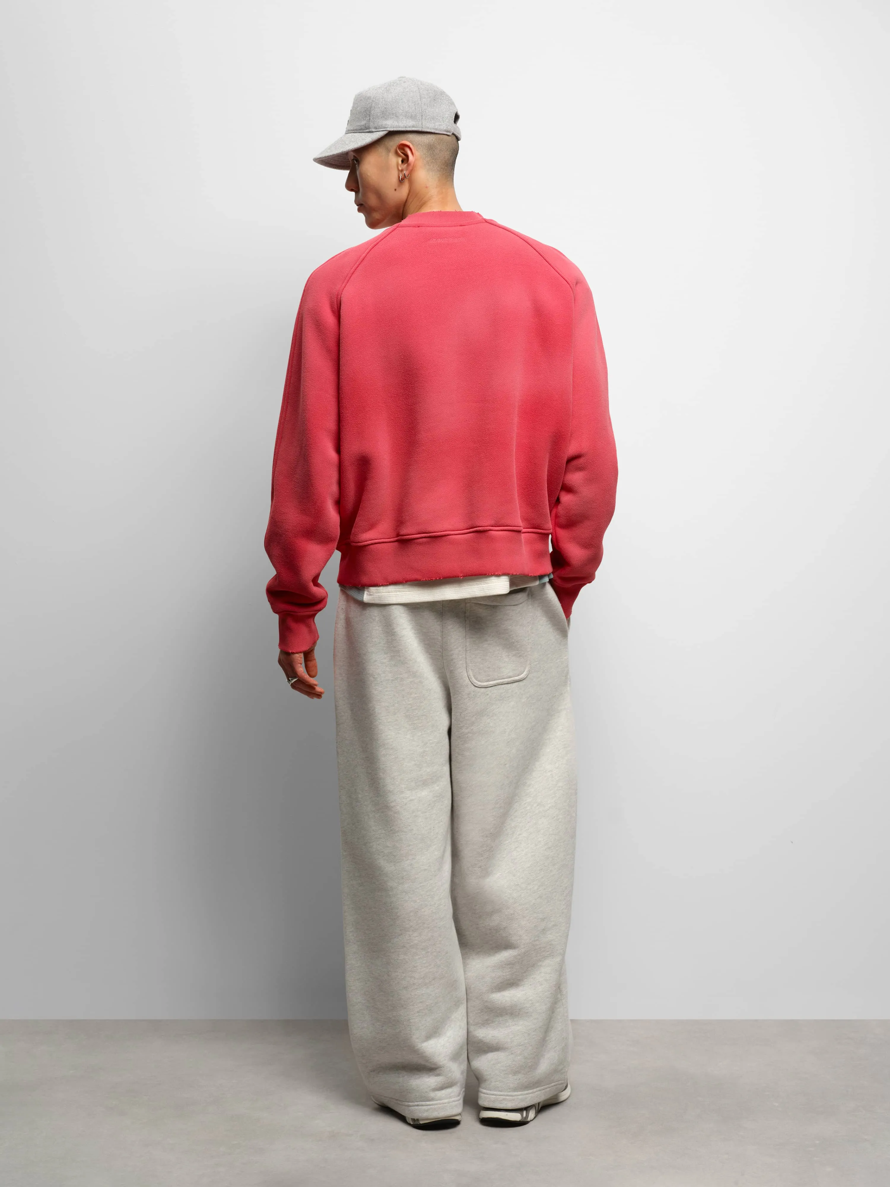 washed raglan sweat red sold by about:blank product image thumbnail 3