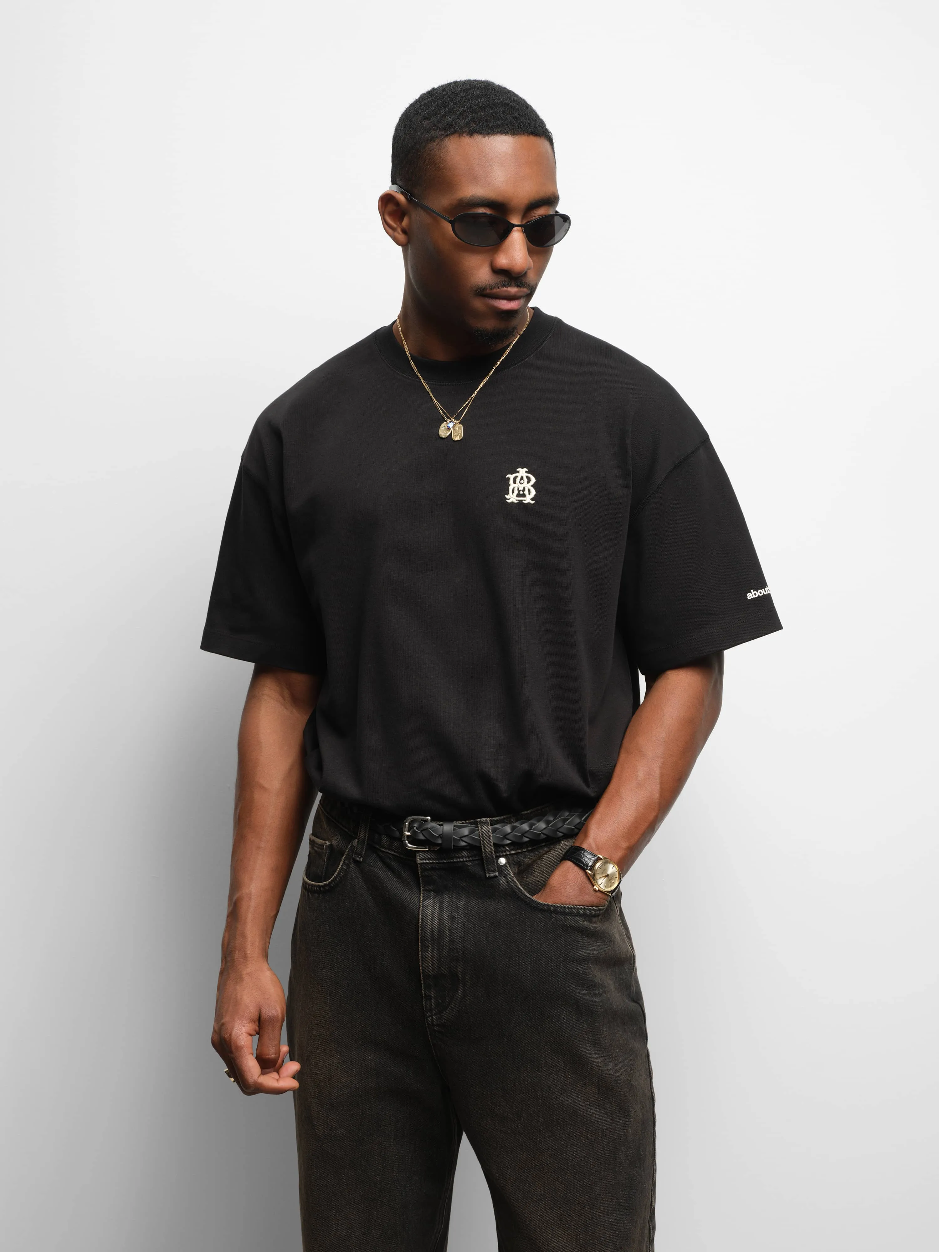 classic t-shirt black/ecru sold by about:blank product image thumbnail 4