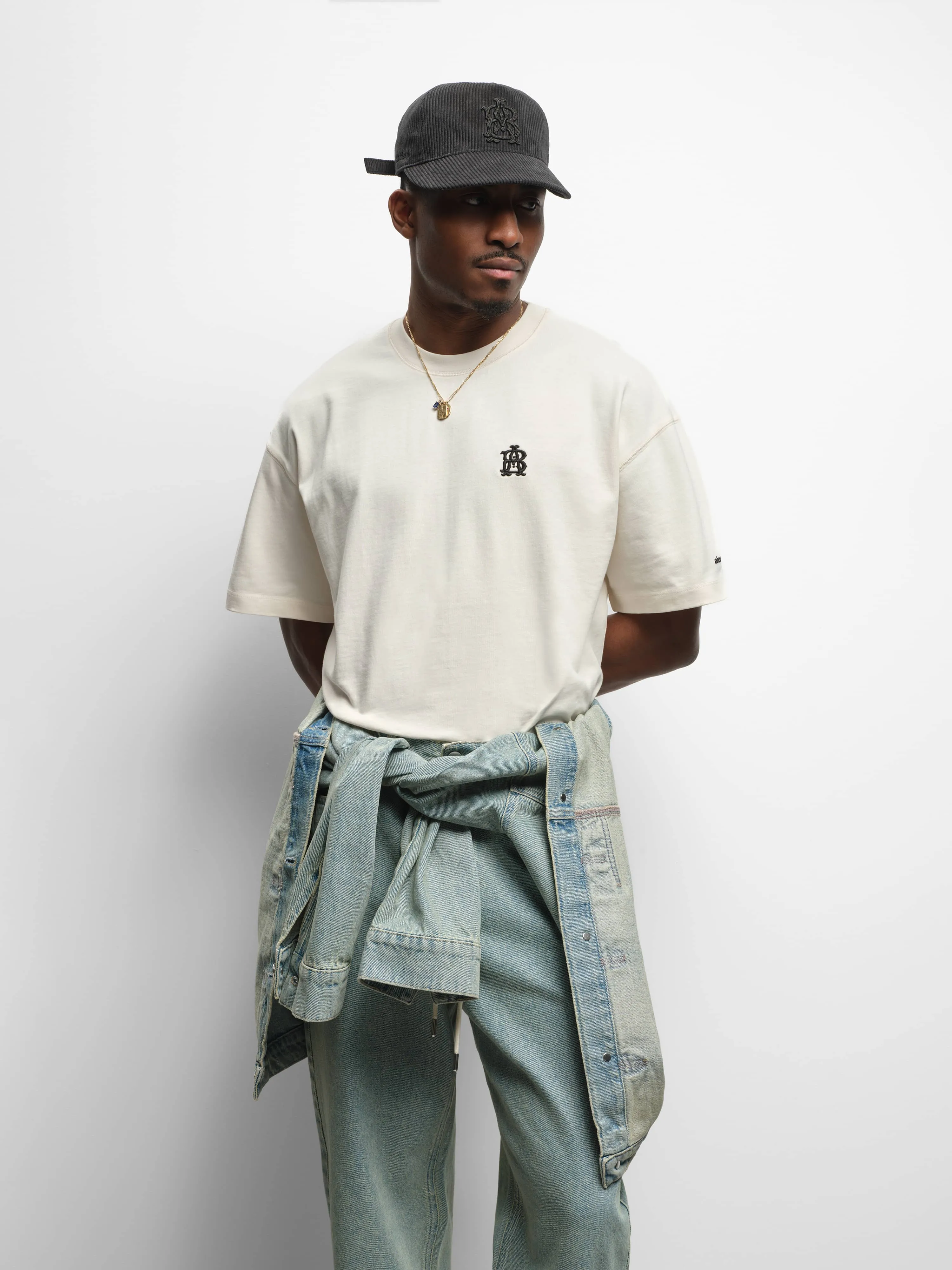 classic t-shirt oat/black sold by about:blank product image thumbnail 3