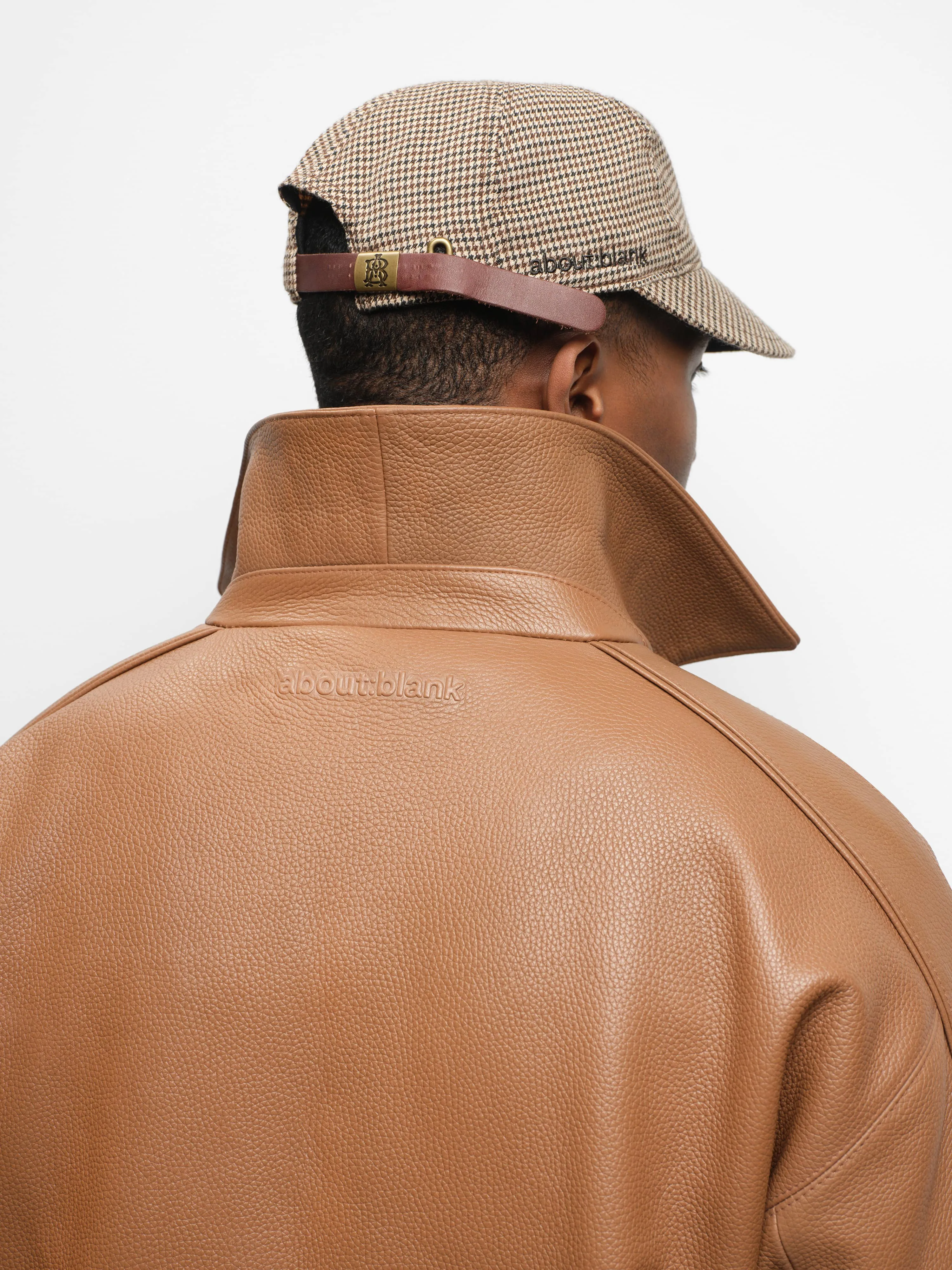 leather jacket brown sold by about:blank product image thumbnail 3