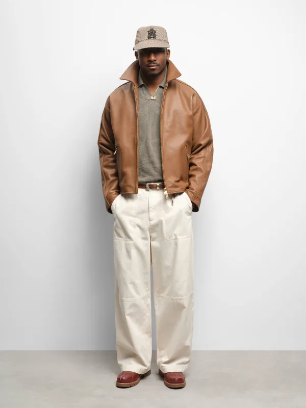 leather jacket brown made by about:blank