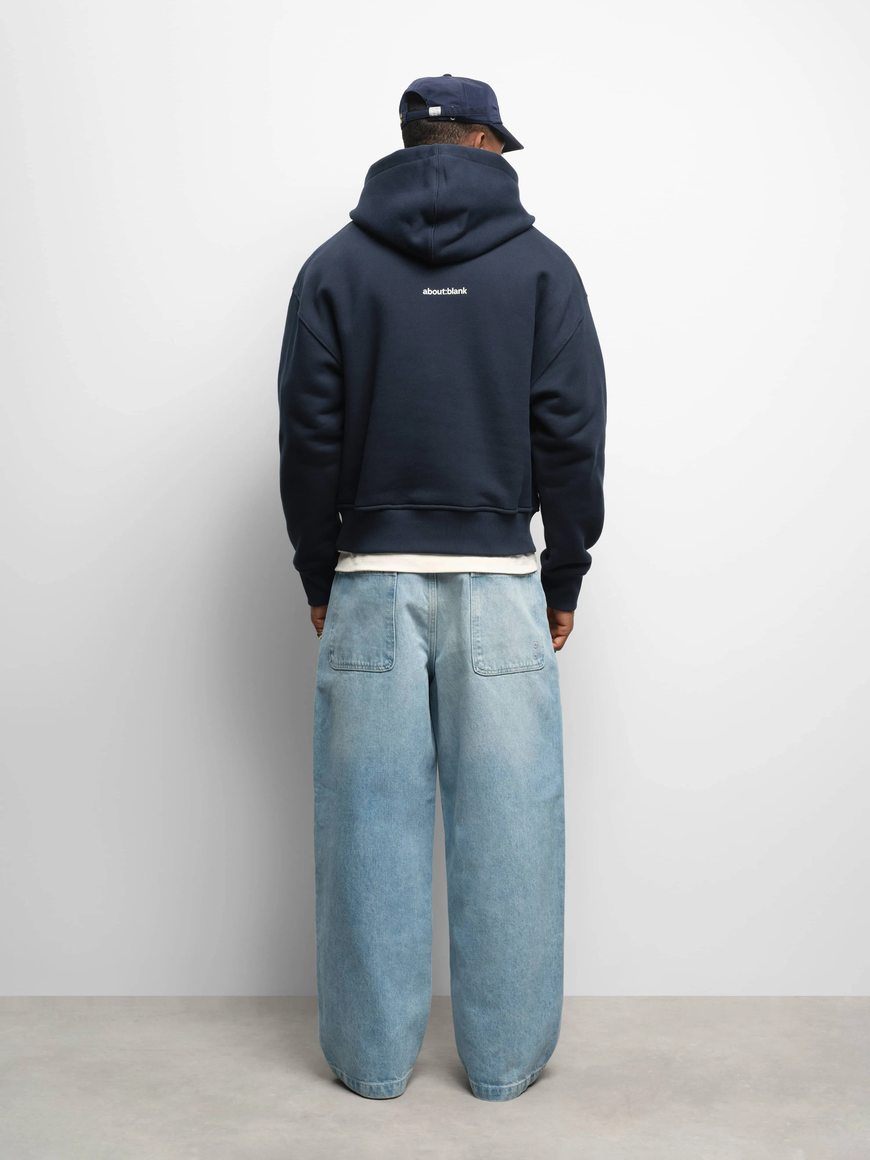 monogram hoodie navy sold by about:blank product image thumbnail 2