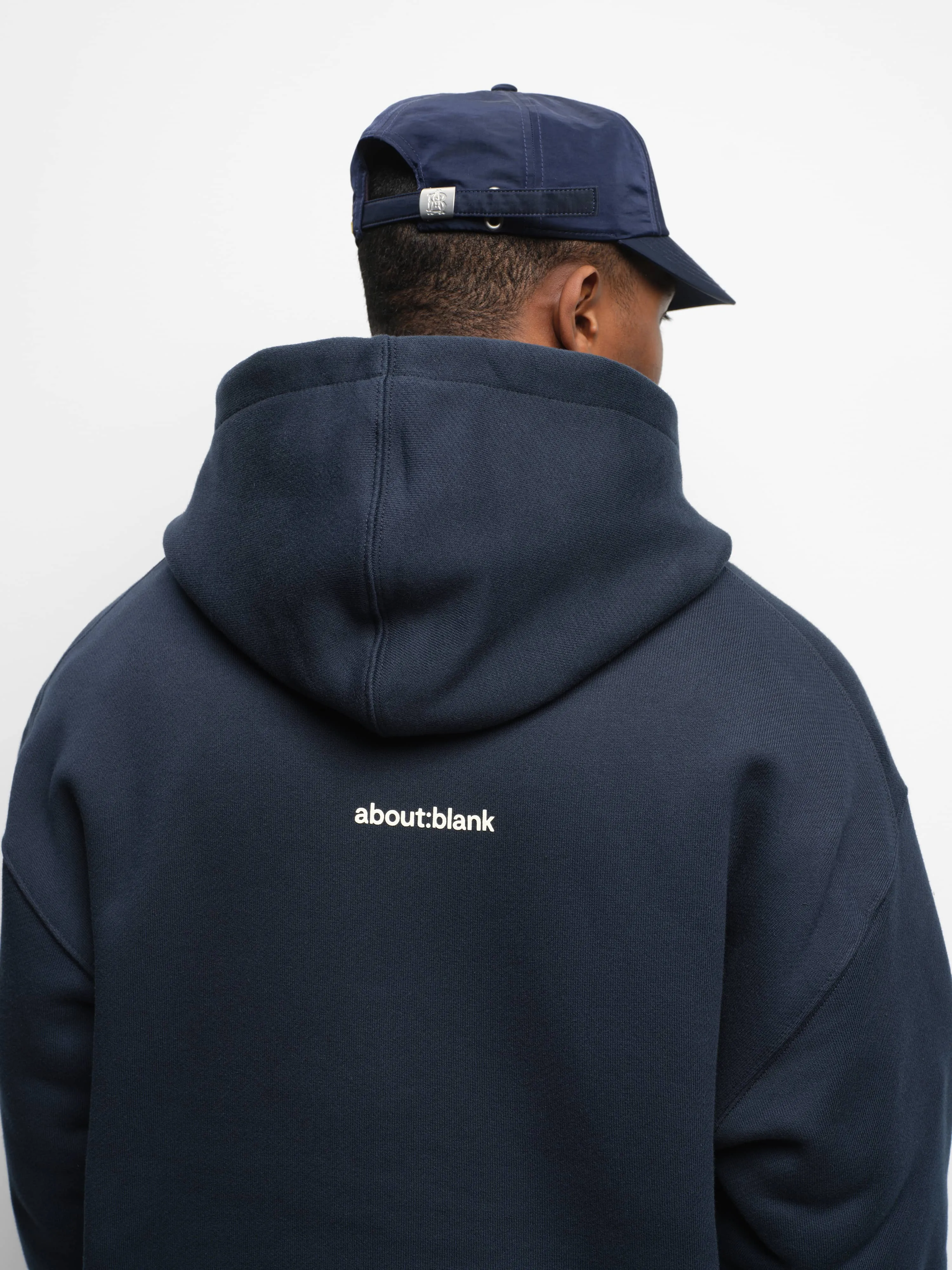 monogram hoodie navy sold by about:blank product image thumbnail 3