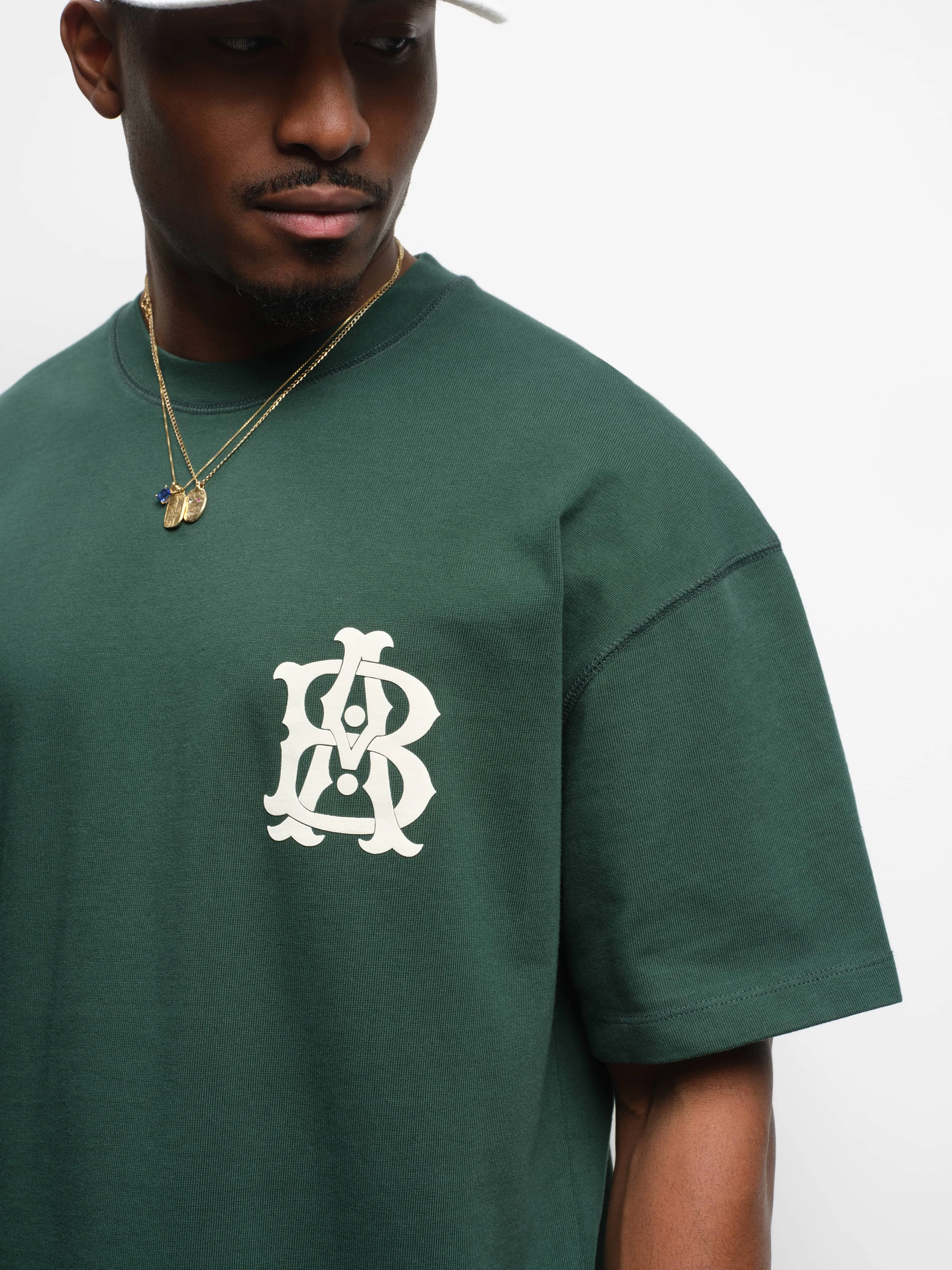 monogram t-shirt epsom green/ecru sold by about:blank product image thumbnail 4