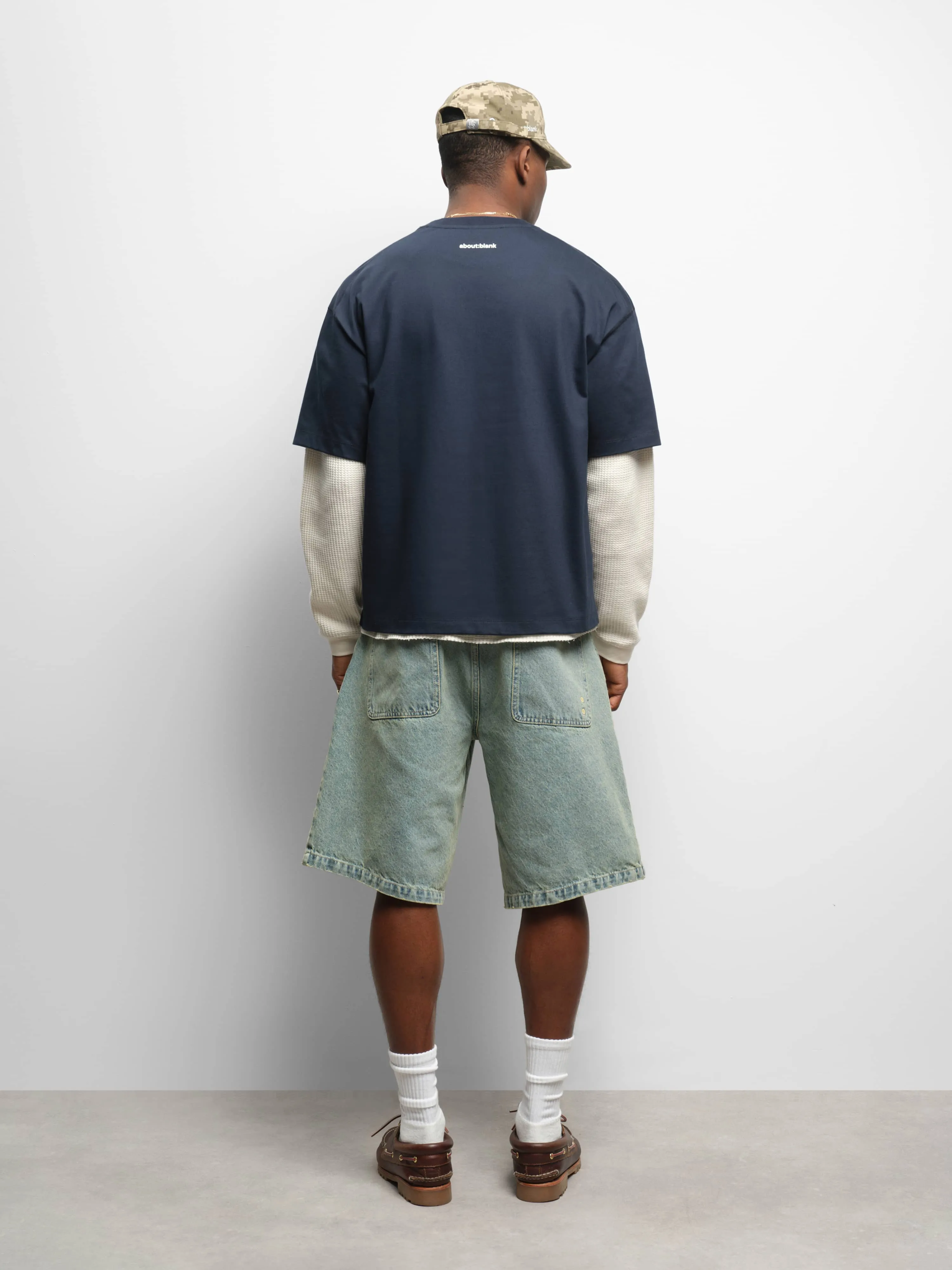 monogram t-shirt navy/ecru sold by about:blank product image thumbnail 2