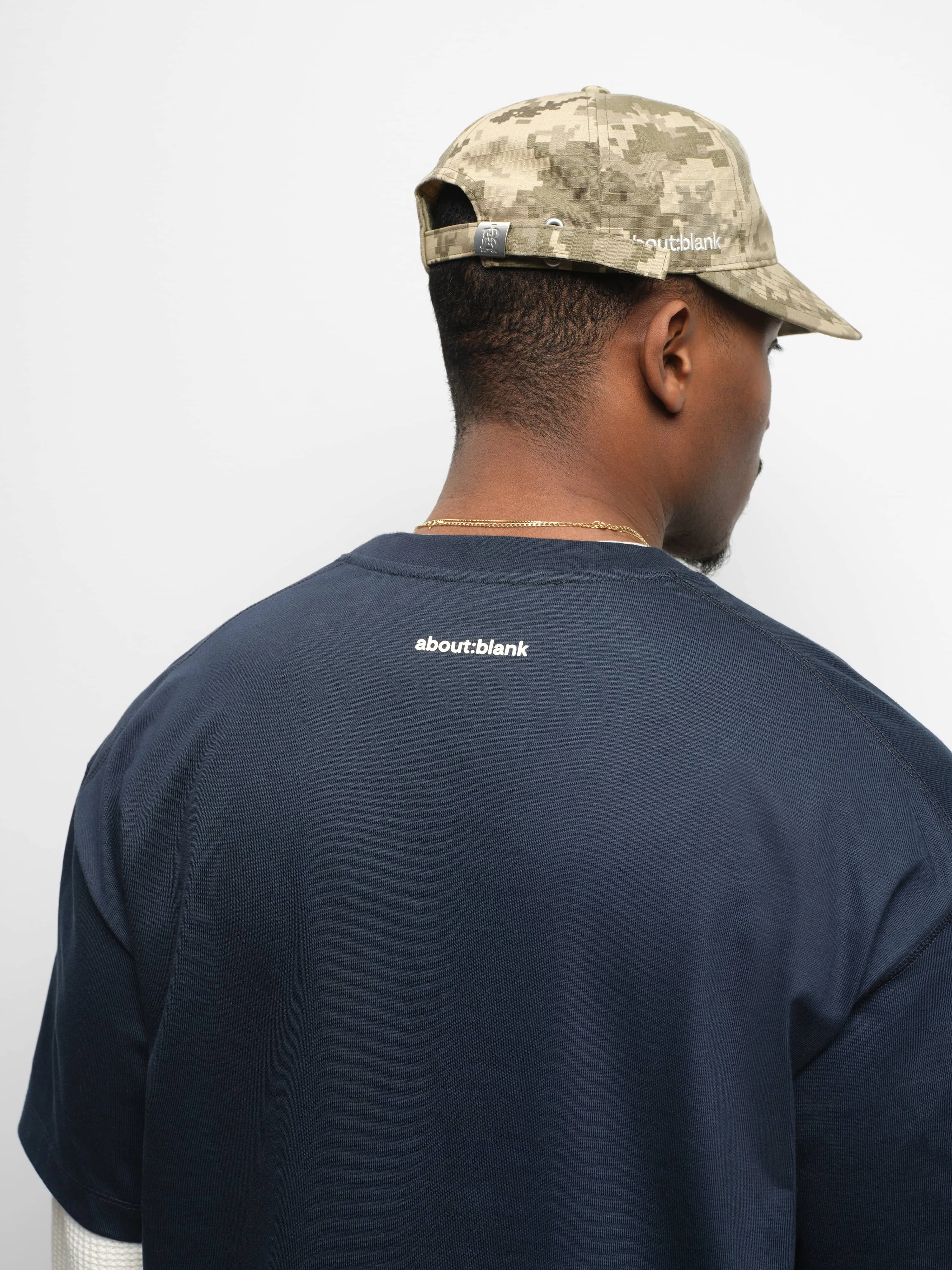 monogram t-shirt navy/ecru sold by about:blank product image thumbnail 3