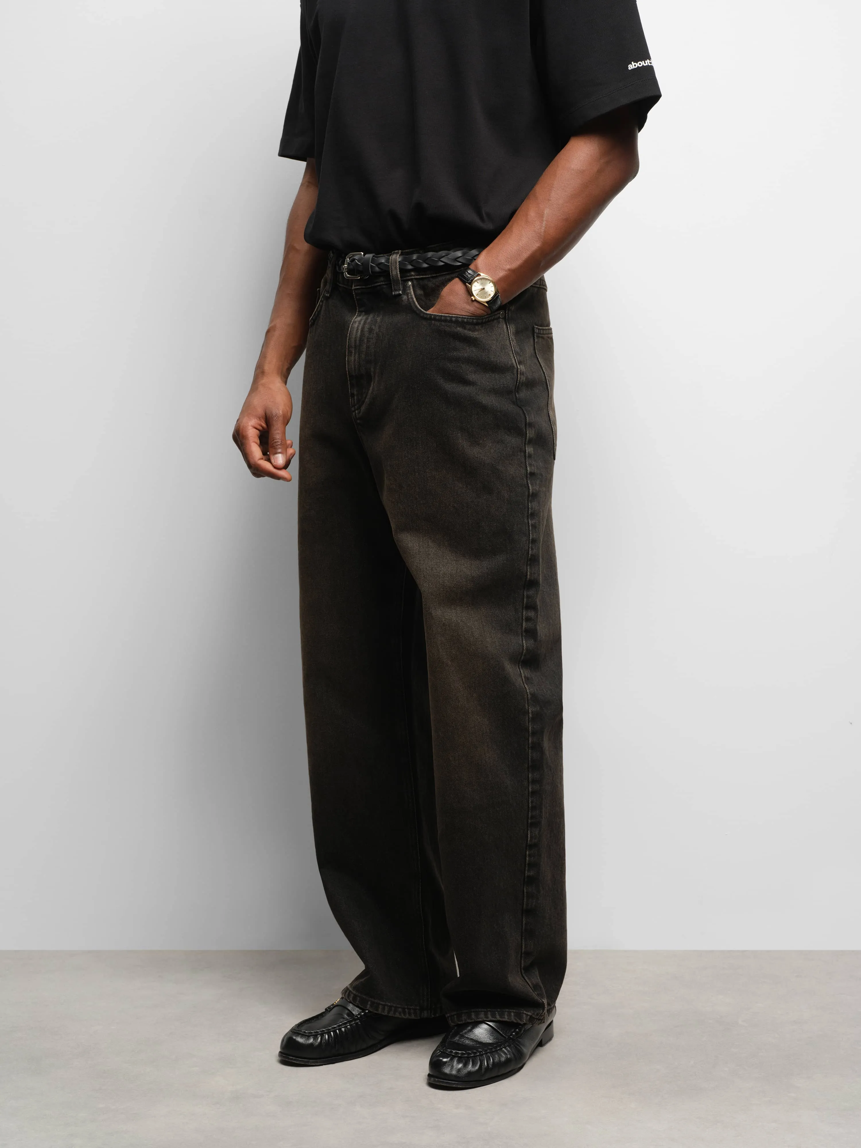 relaxed denim jean antique black sold by about:blank product image thumbnail 4