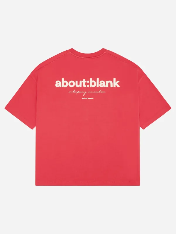 box t-shirt washed red/ecru made by about:blank