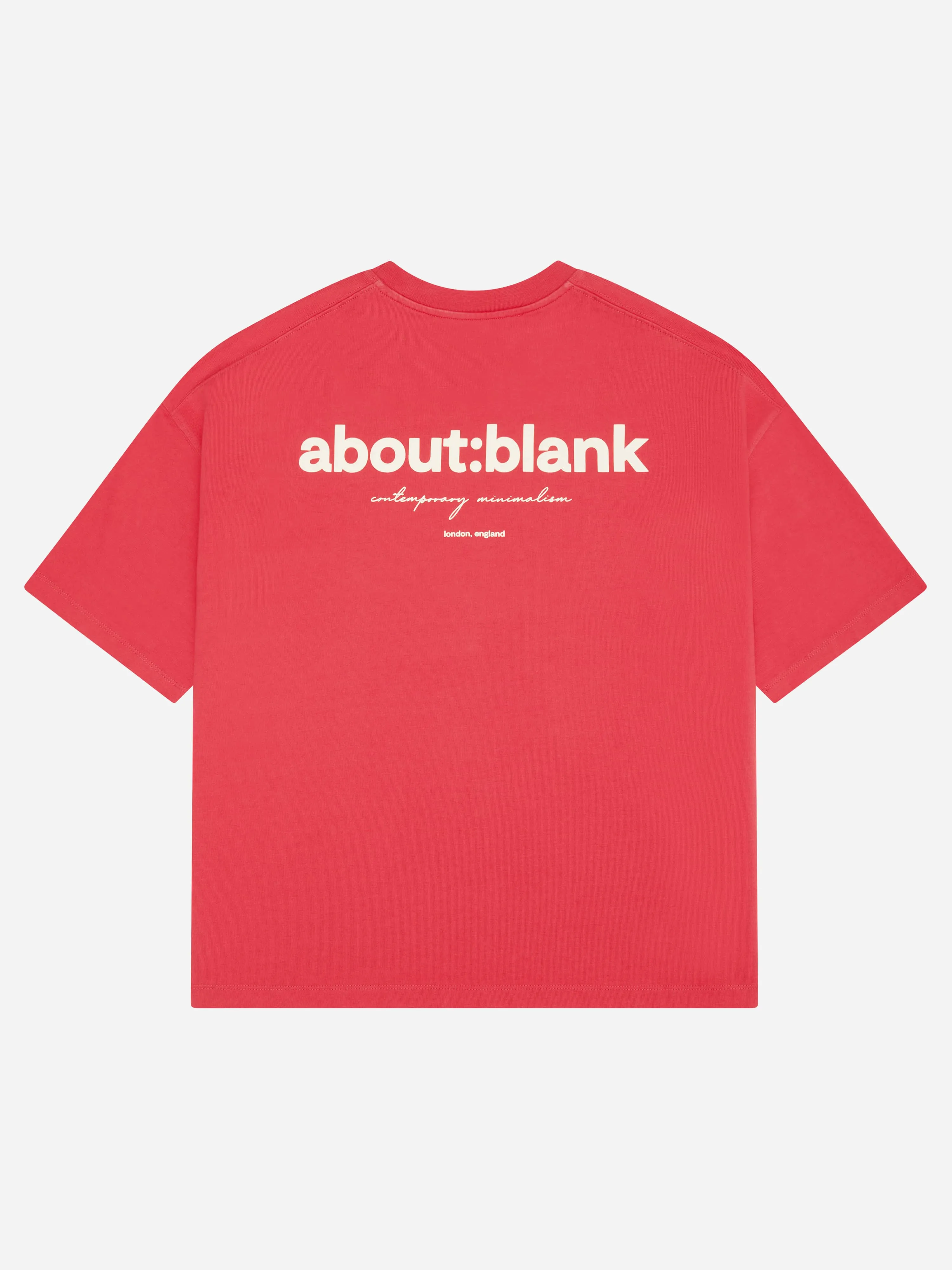 box t-shirt washed red/ecru sold by about:blank