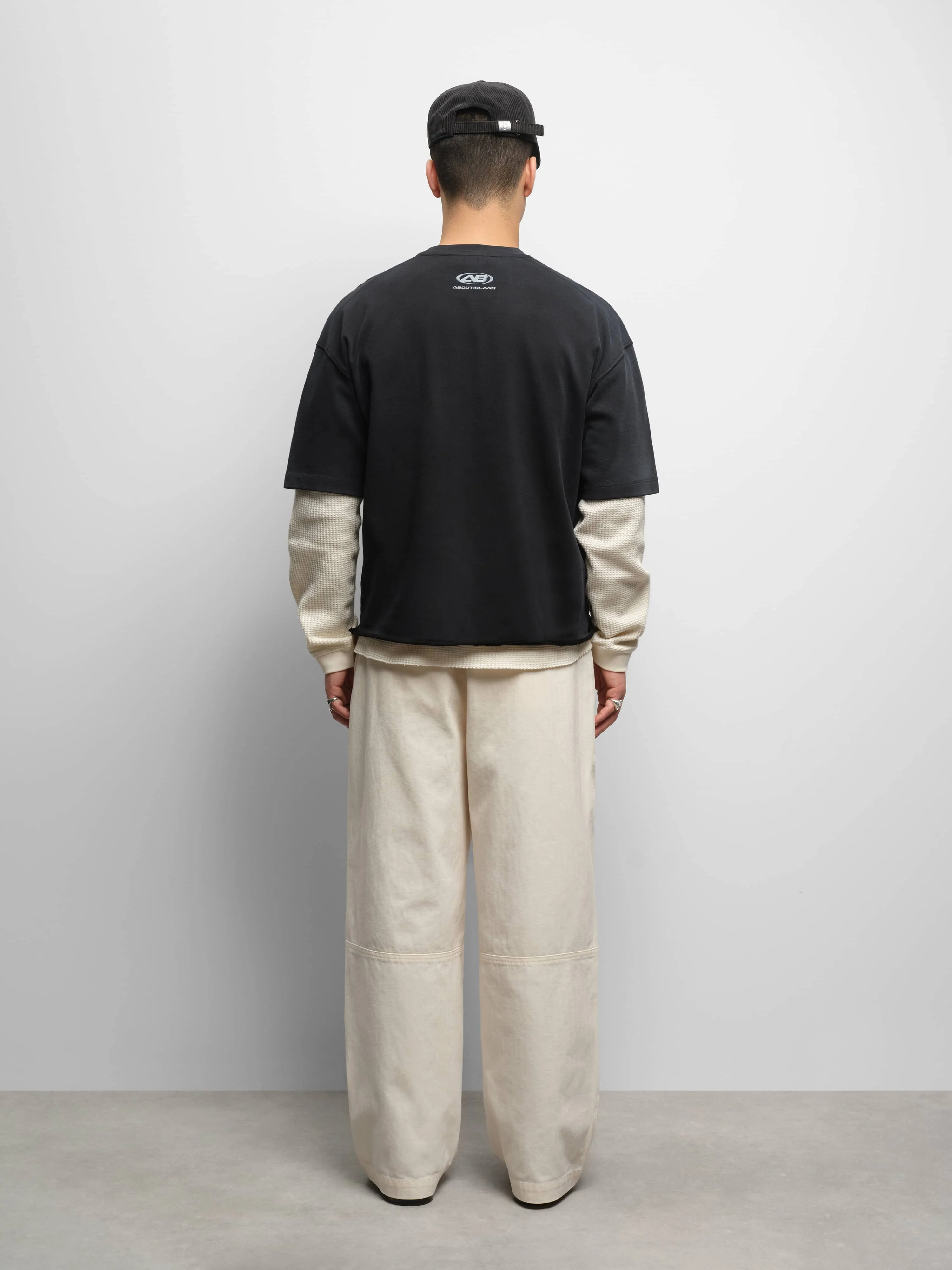 raw hem ellipse t-shirt washed black sold by about:blank product image thumbnail 2