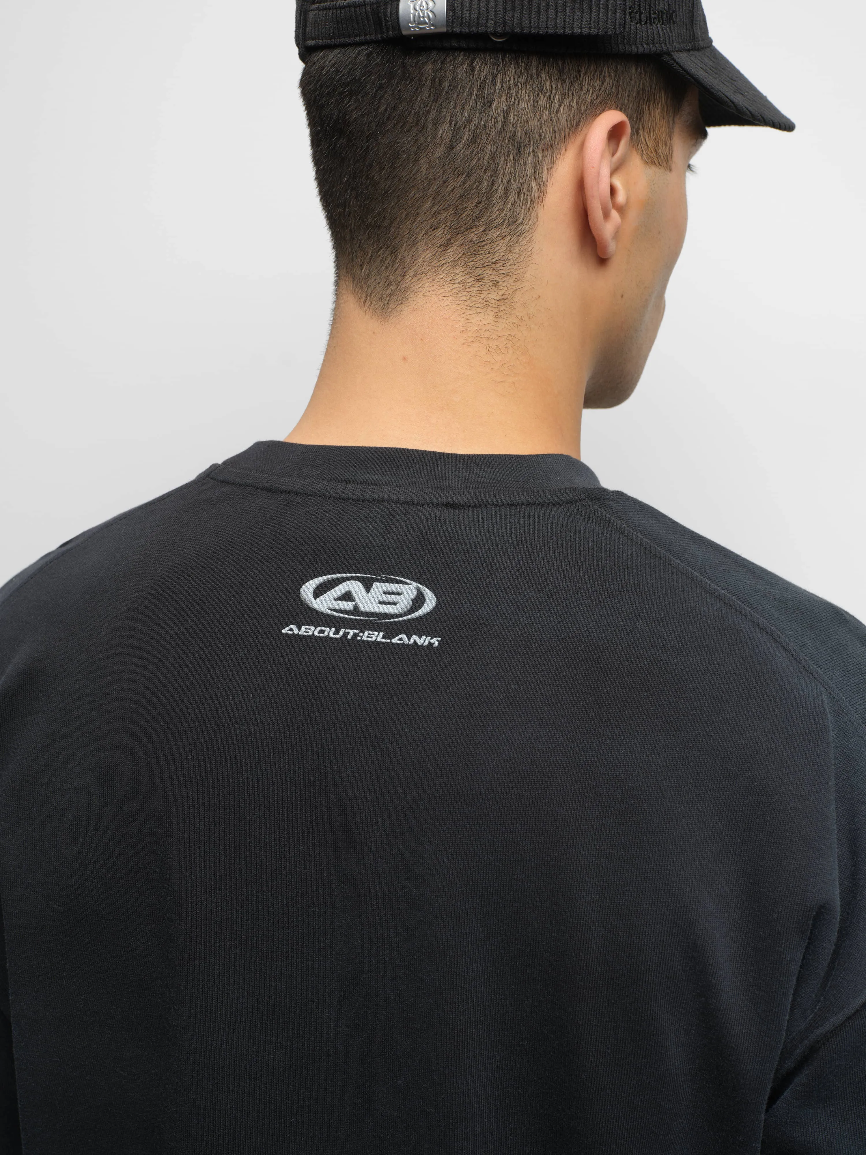 raw hem ellipse t-shirt washed black sold by about:blank product image thumbnail 4