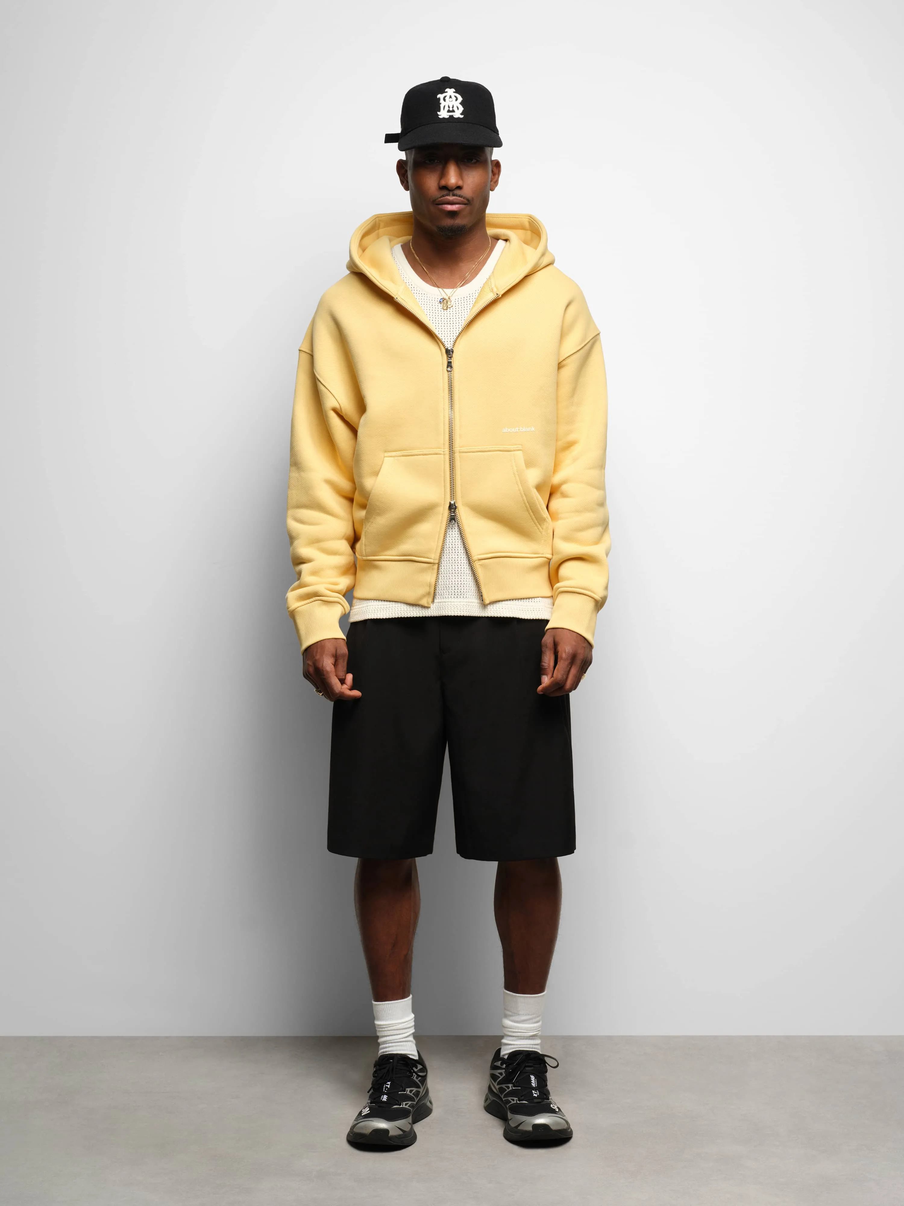 box zip hoodie yellow/ecru sold by about:blank product image thumbnail 2