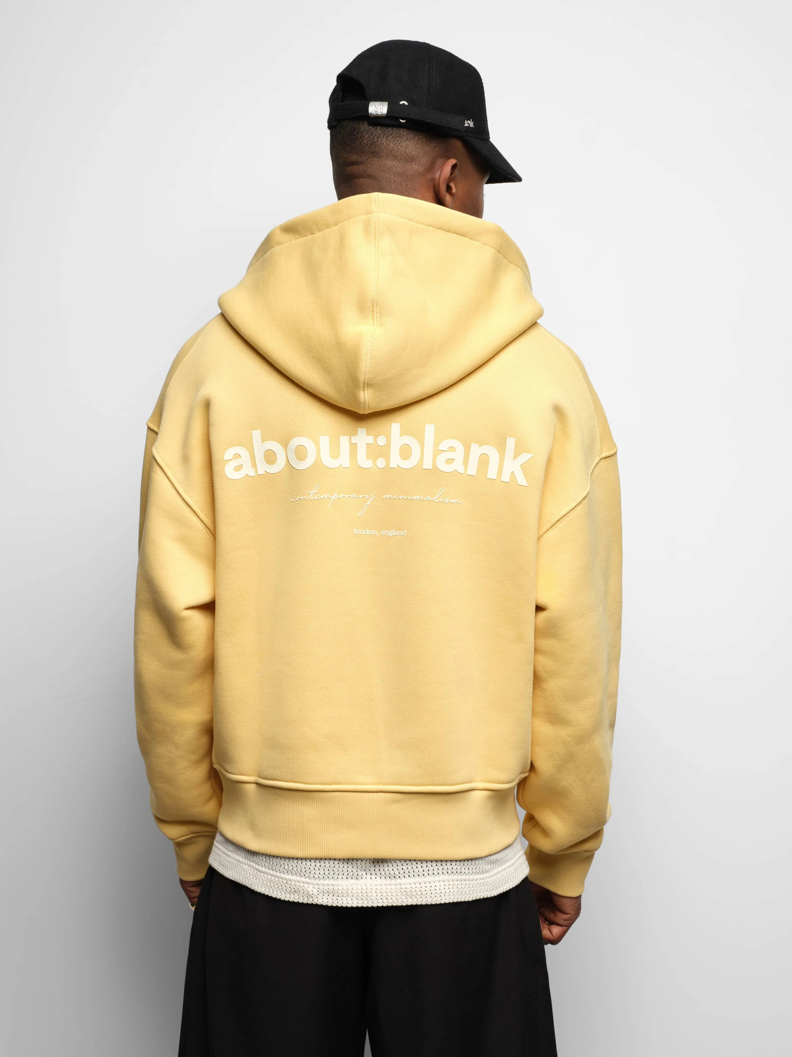 box zip hoodie yellow/ecru sold by about:blank product image thumbnail 5