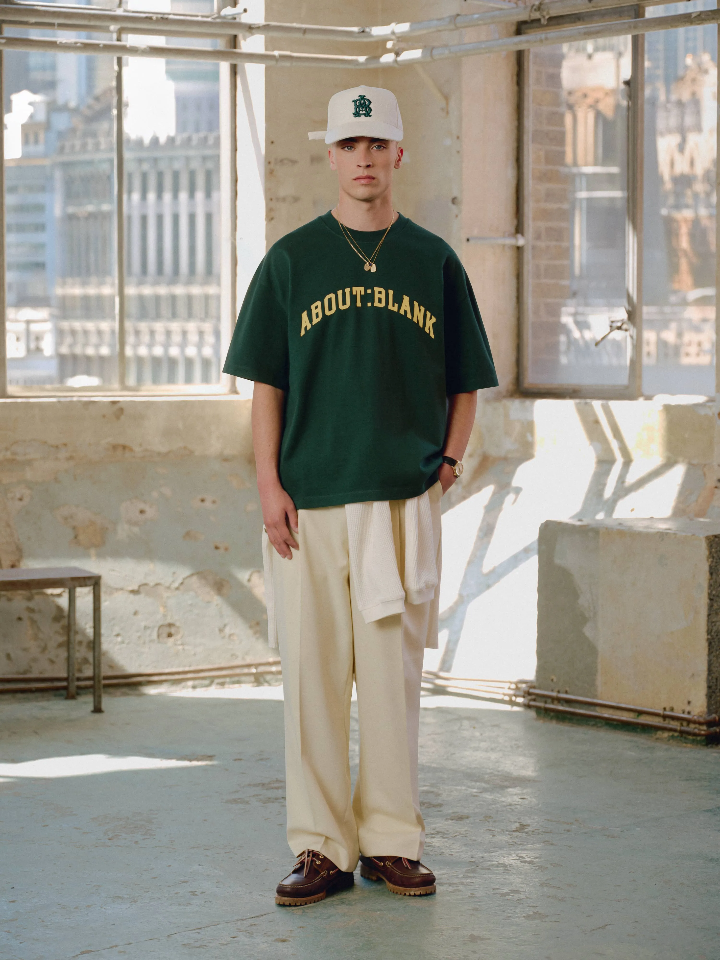 college t-shirt epsom green sold by about:blank product image thumbnail 4