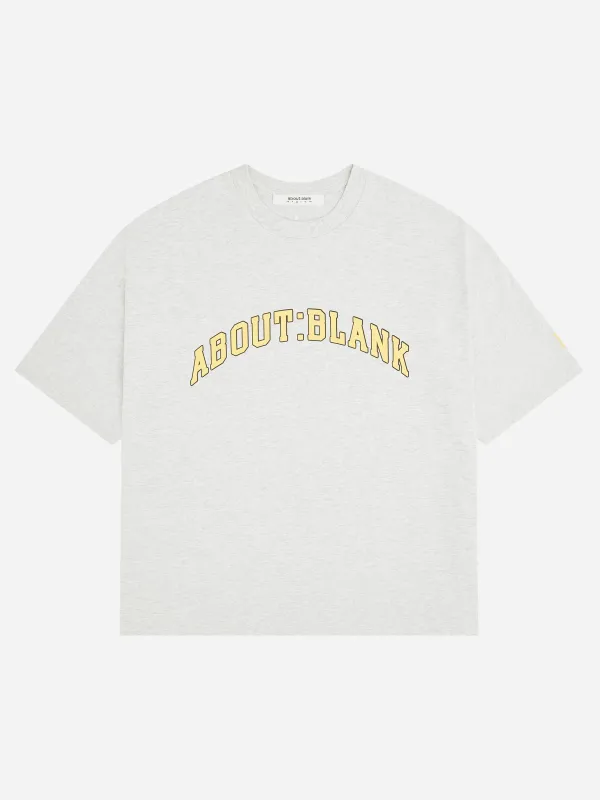 college t-shirt grey marl/yellow made by about:blank