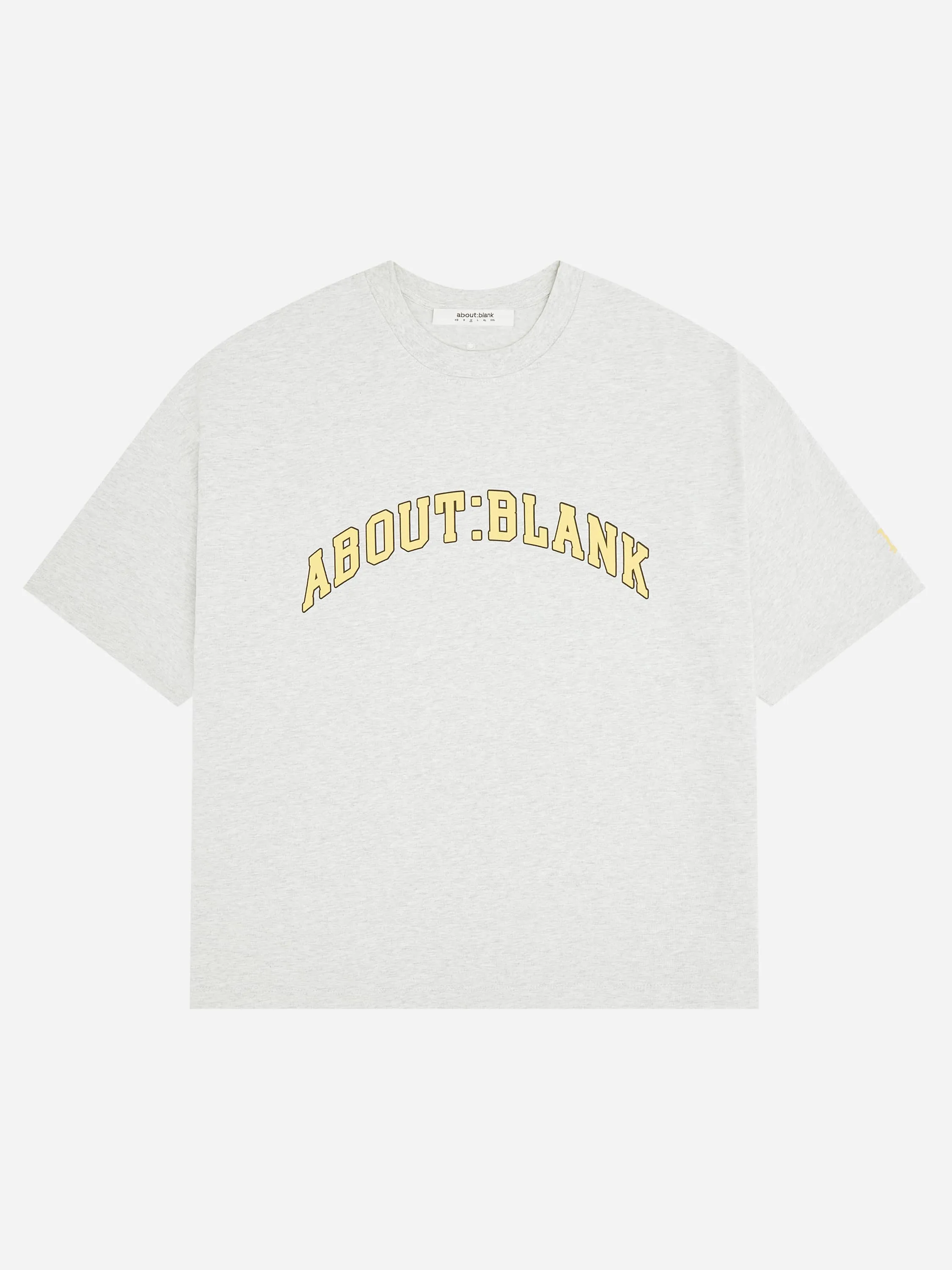 college t-shirt grey marl/yellow sold by about:blank