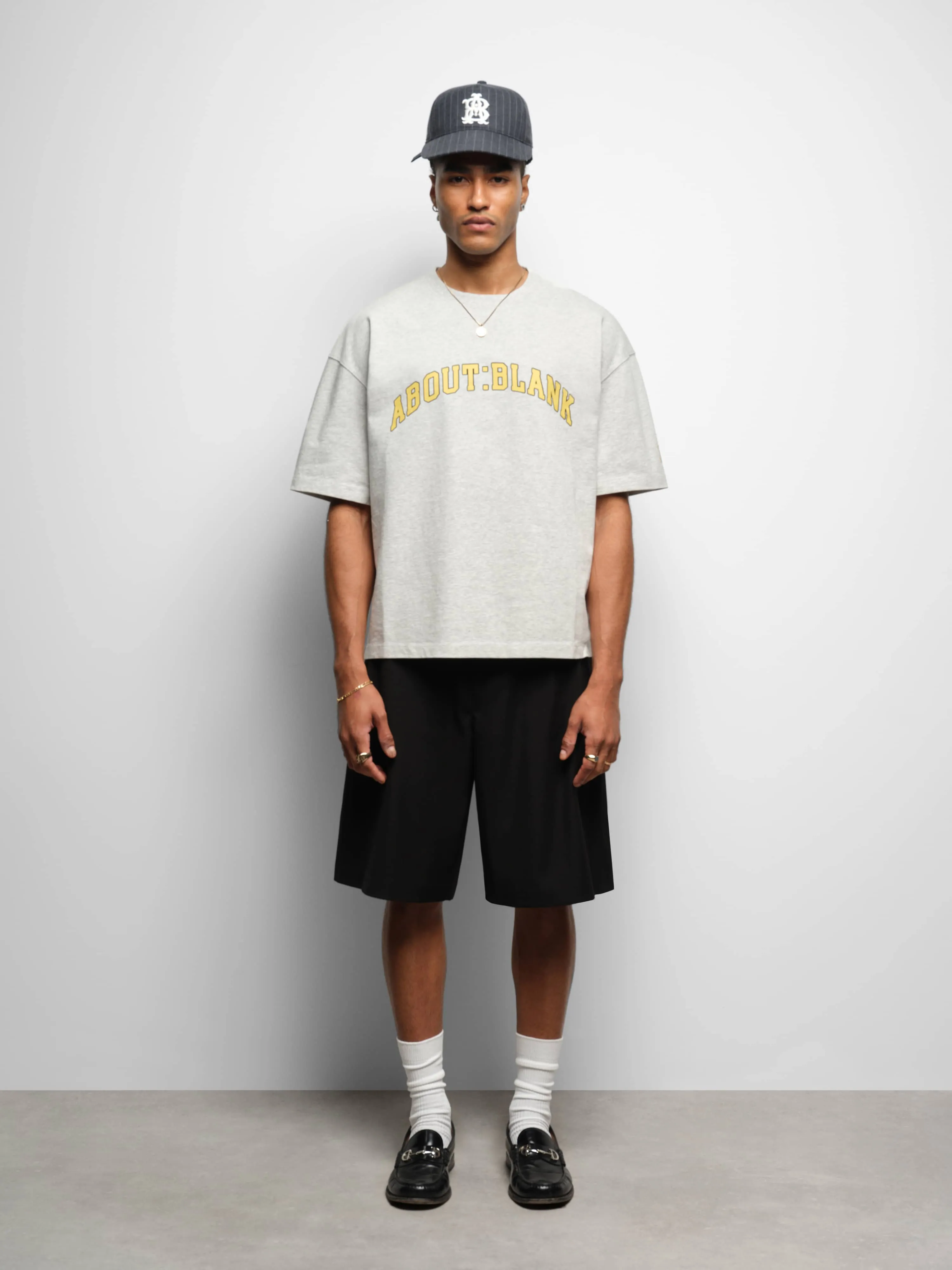 college t-shirt grey marl/yellow sold by about:blank product image thumbnail 2