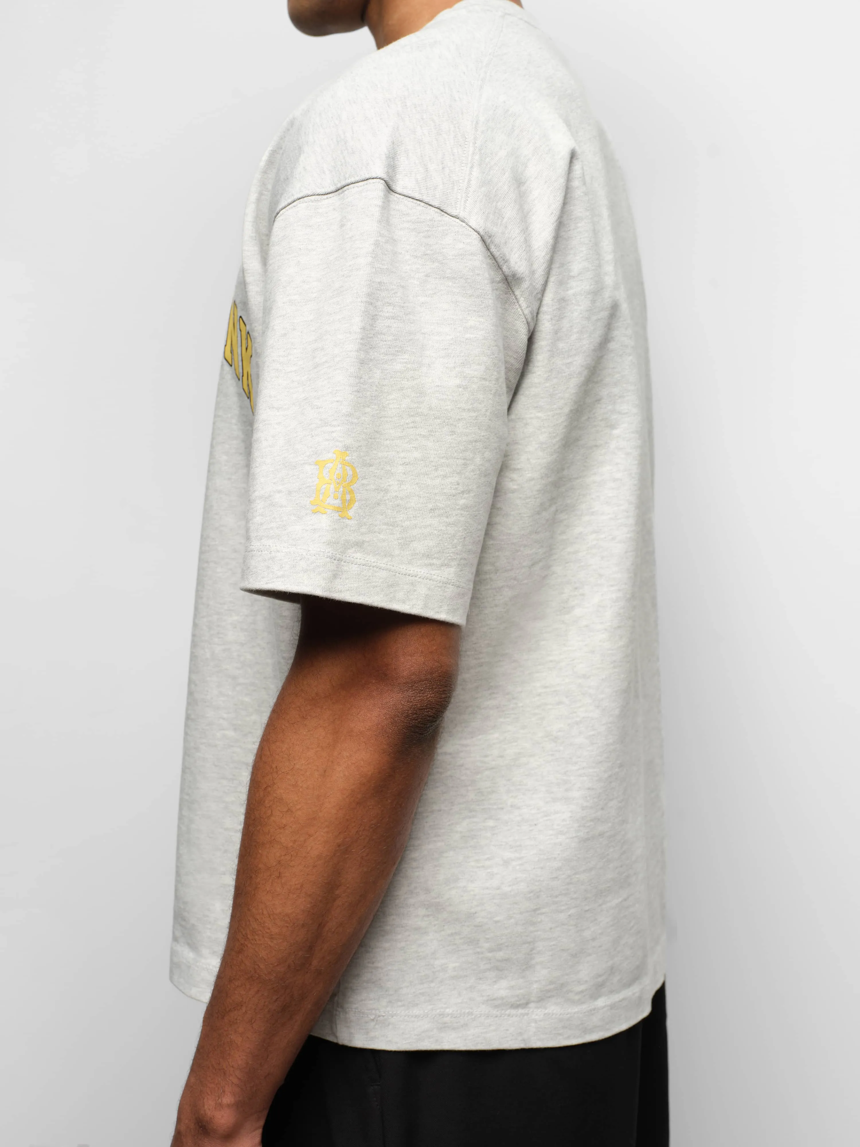 college t-shirt grey marl/yellow sold by about:blank product image thumbnail 5