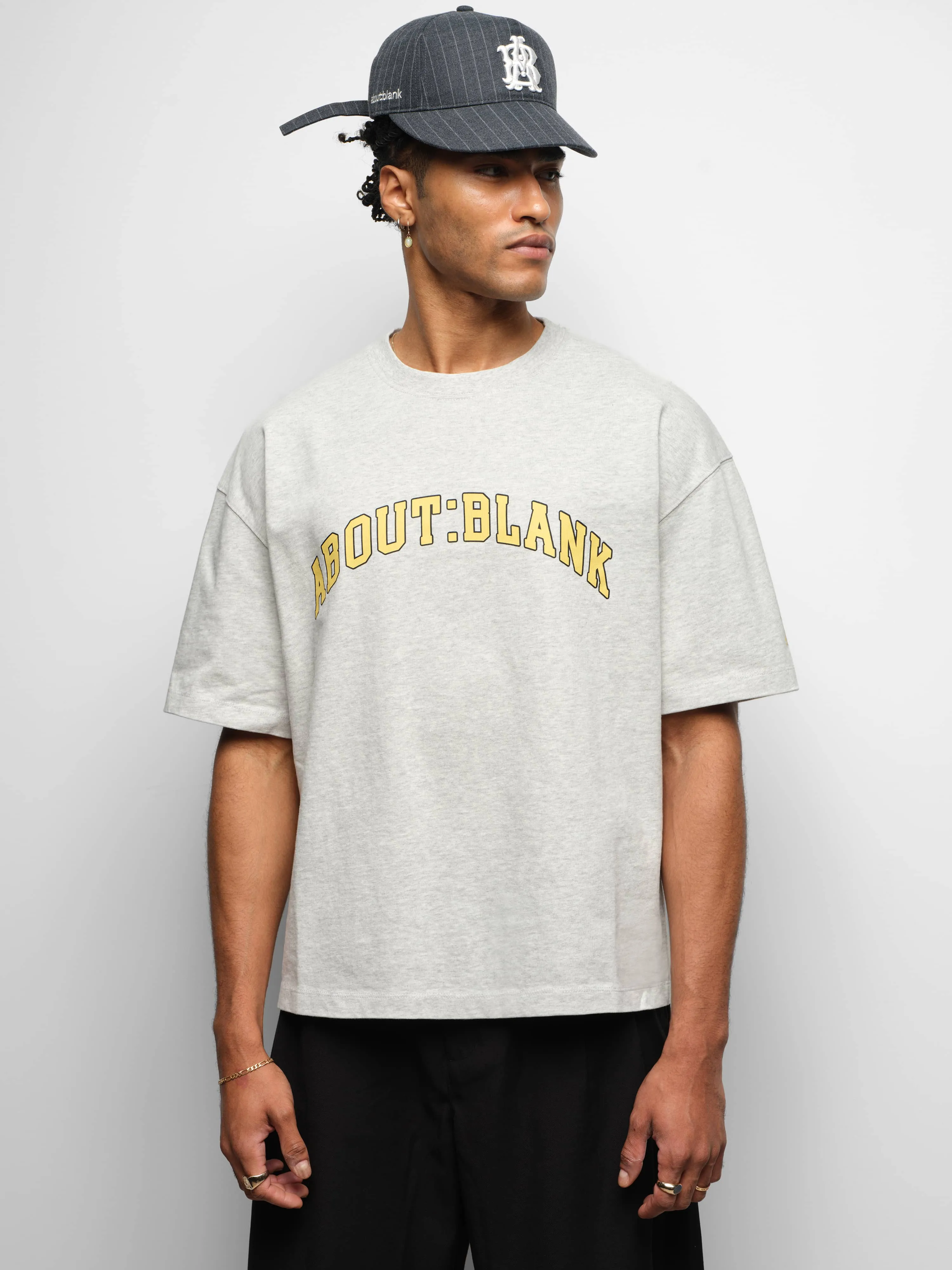 college t-shirt grey marl/yellow sold by about:blank product image thumbnail 4