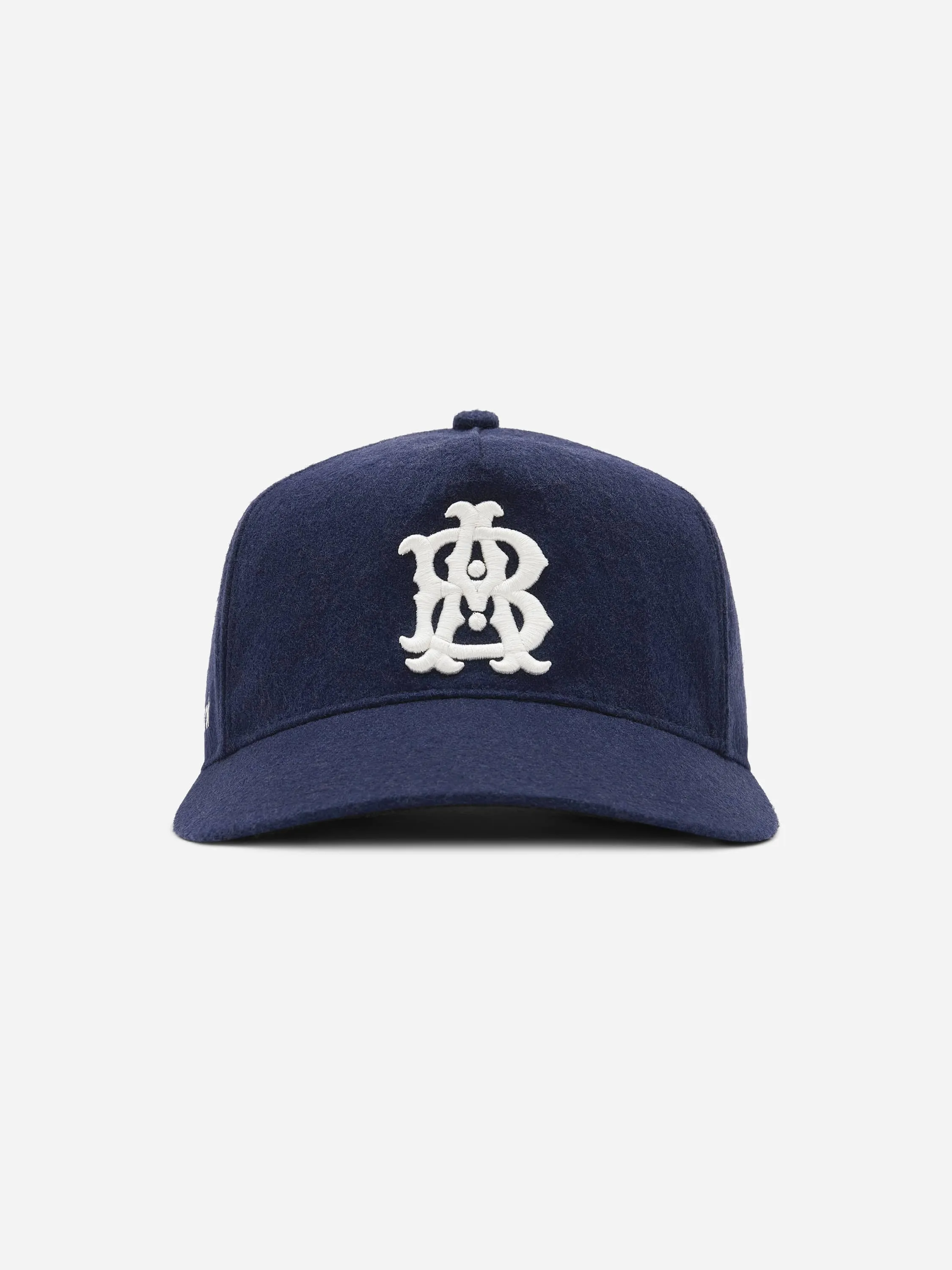 monogram cap wool navy/ecru sold by about:blank