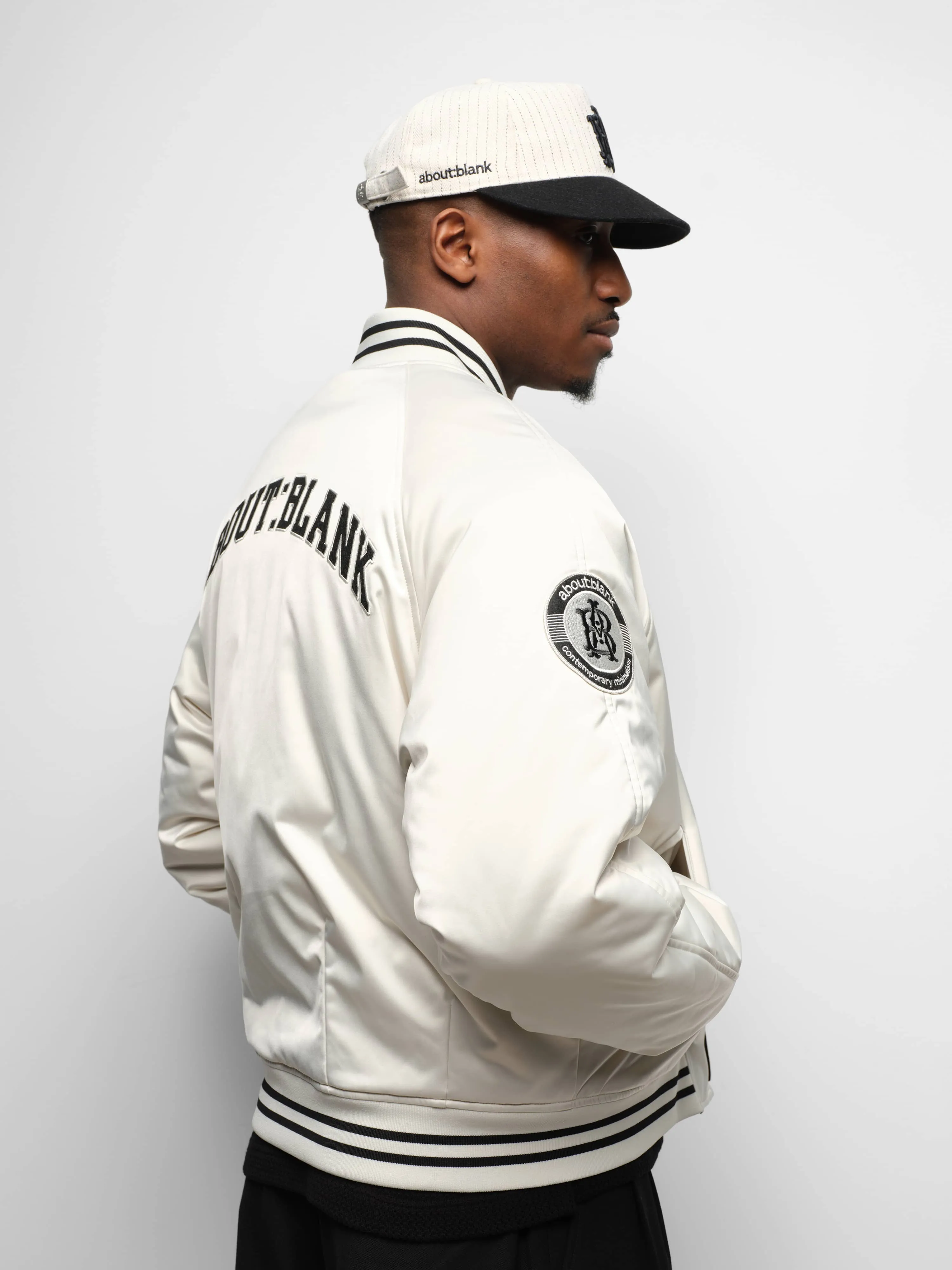 reversible satin jacket black/ecru sold by about:blank product image thumbnail 5