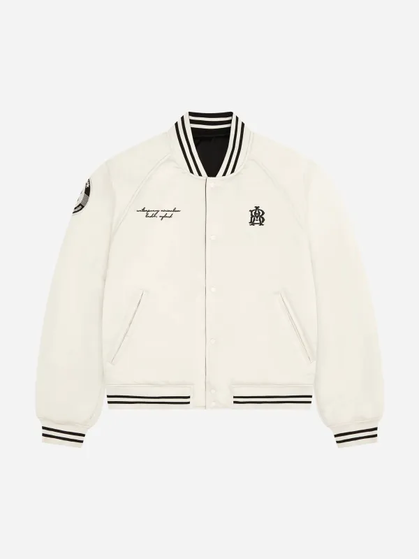 reversible satin jacket black/ecru made by about:blank