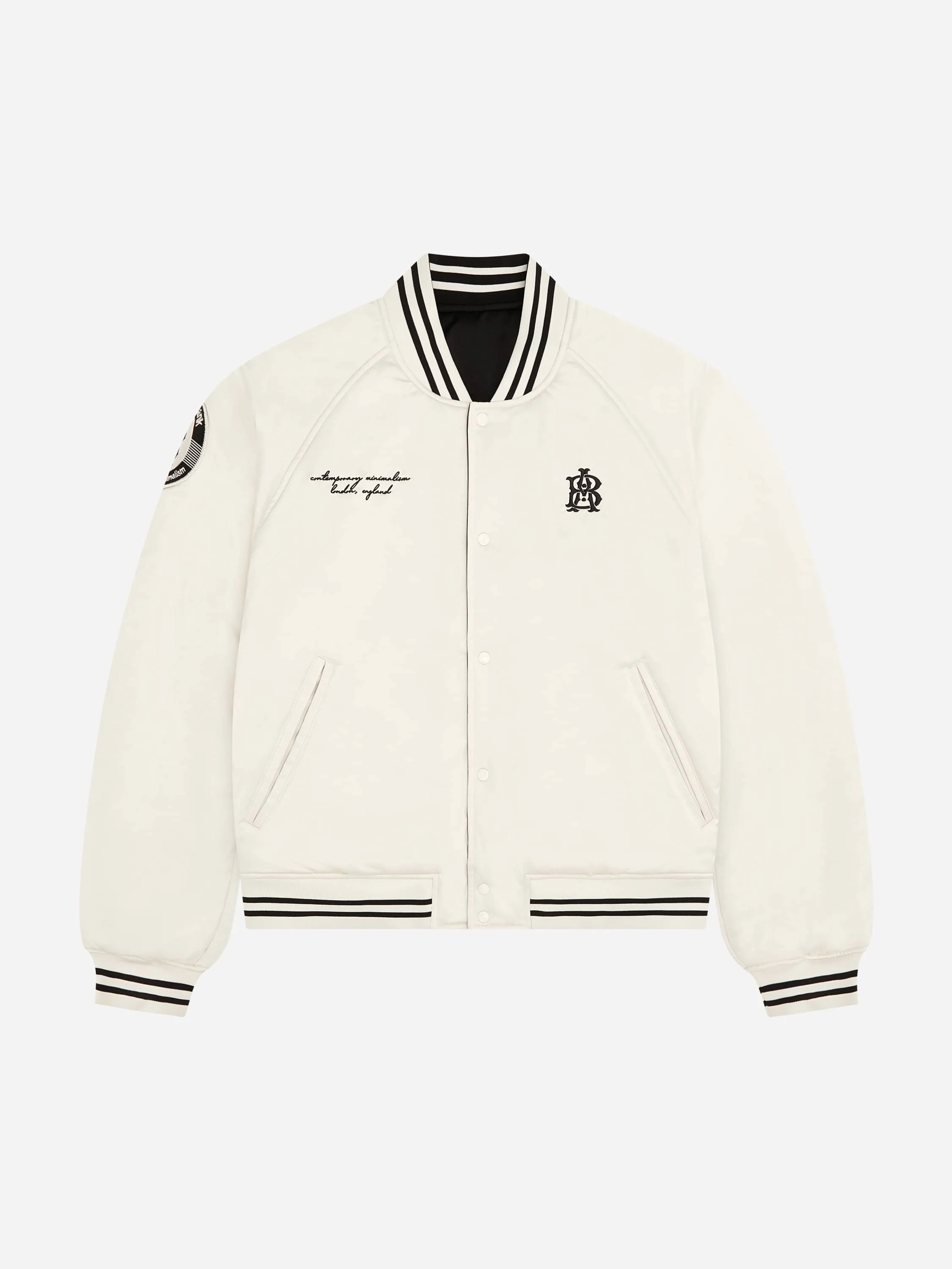 reversible satin jacket black/ecru sold by about:blank