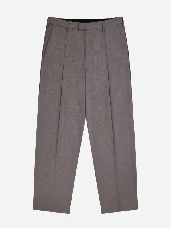 tailored wide leg trouser light grey made by about:blank