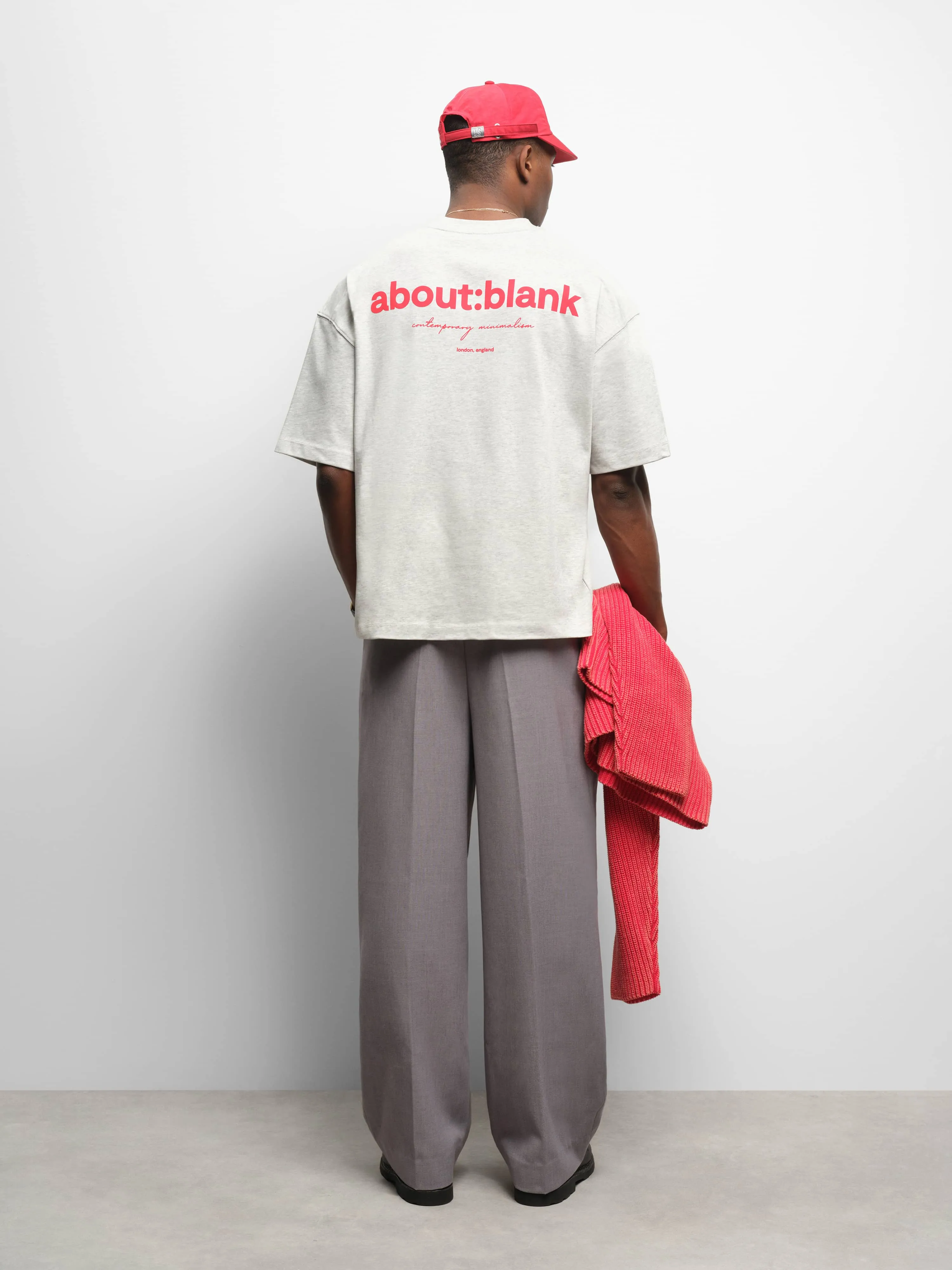 tailored wide leg trouser light grey sold by about:blank product image thumbnail 3