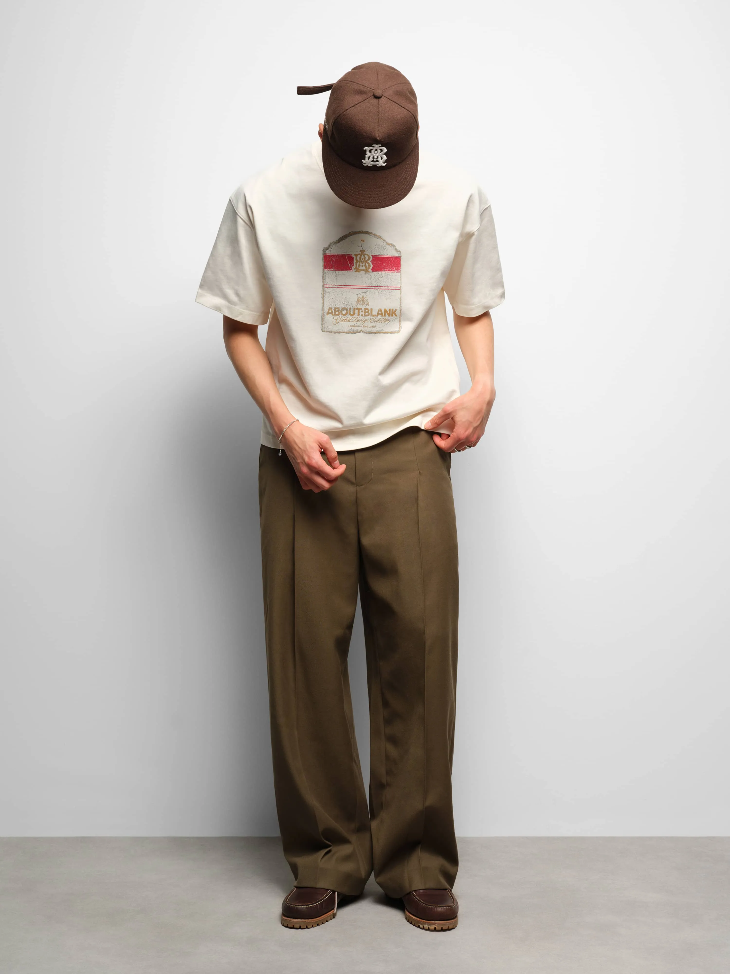 tailored wide leg trouser olive sold by about:blank product image thumbnail 2