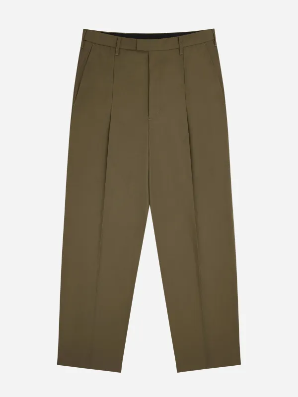 tailored wide leg trouser olive made by about:blank