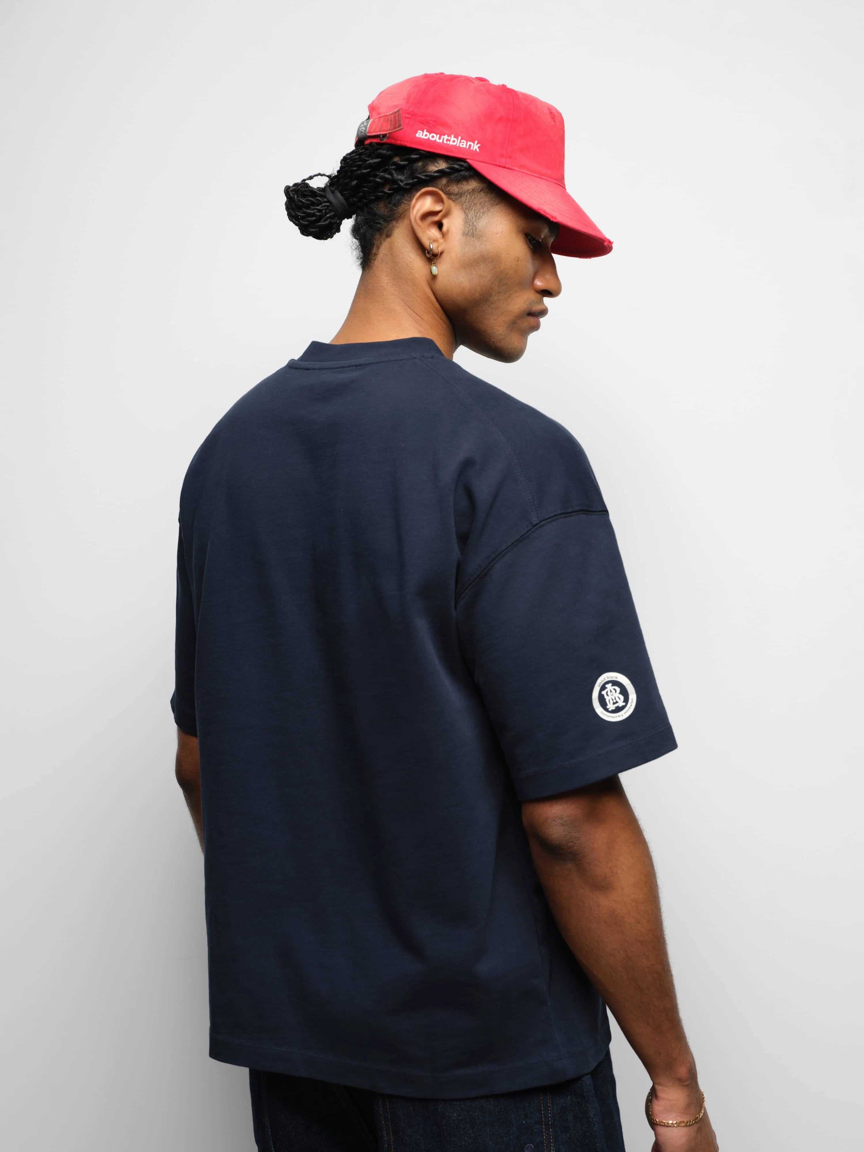 varsity t-shirt navy/ecru sold by about:blank product image thumbnail 5