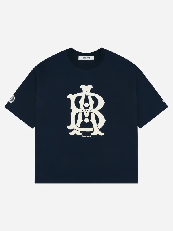 varsity t-shirt navy/ecru made by about:blank