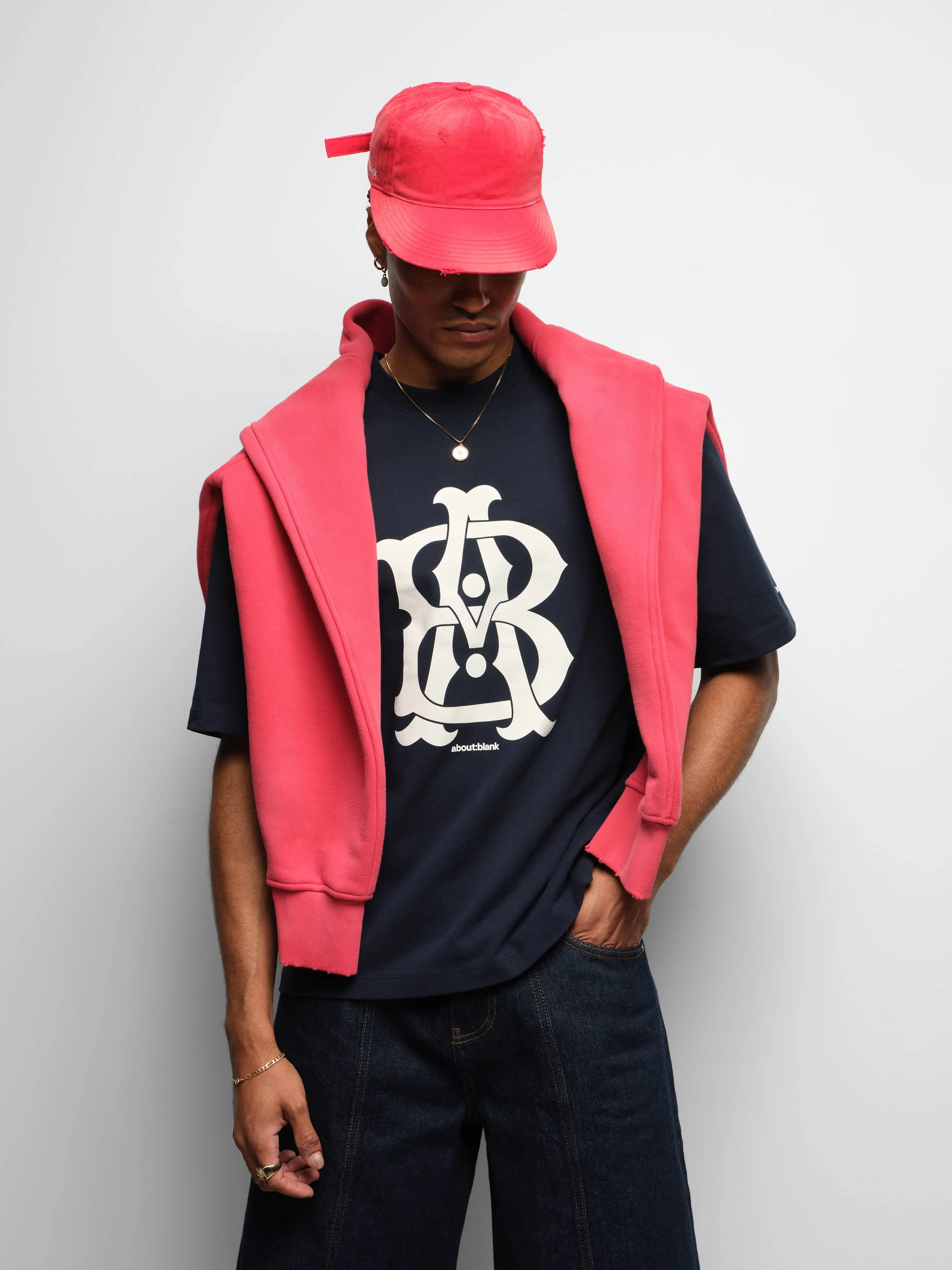 varsity t-shirt navy/ecru sold by about:blank product image thumbnail 4